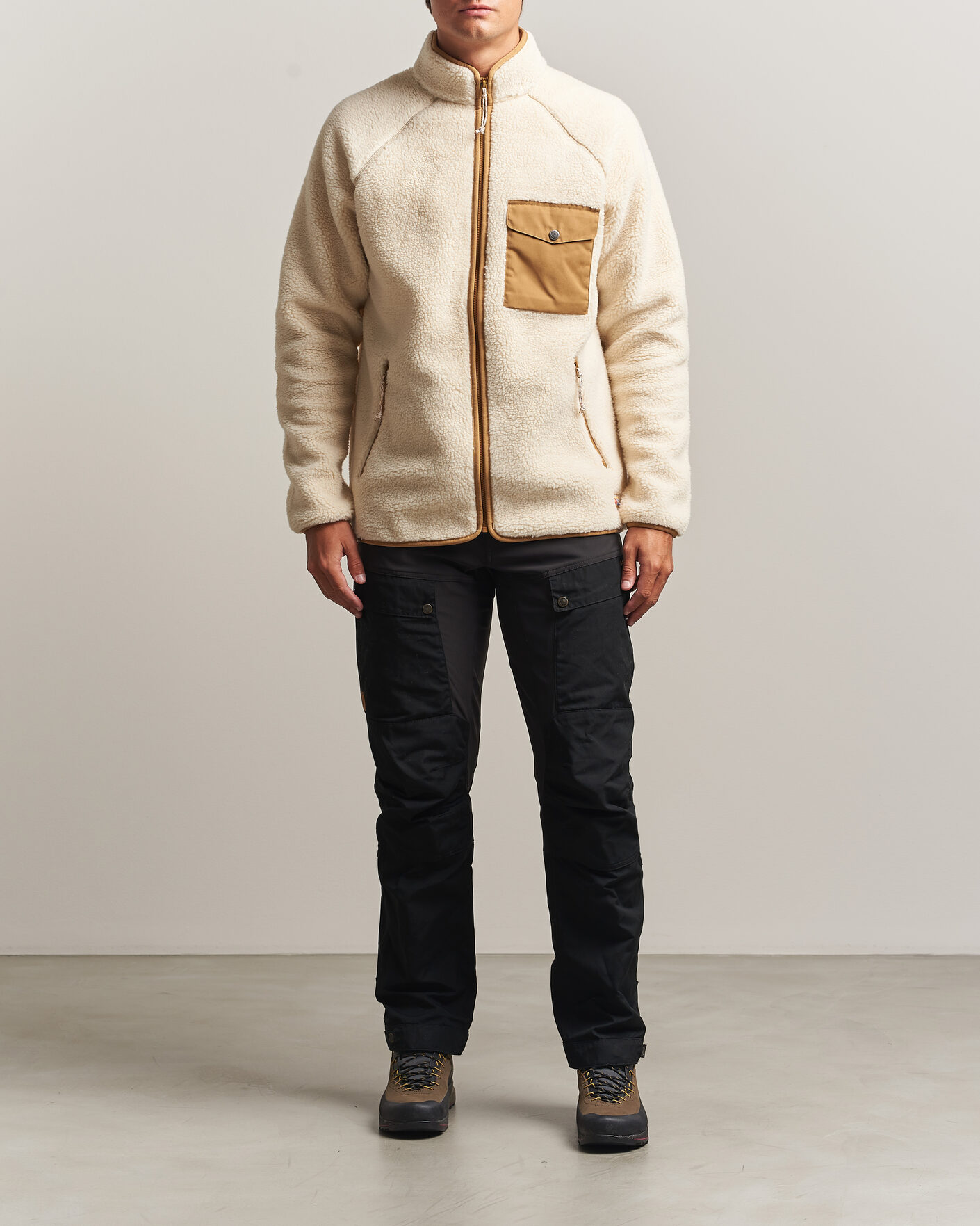 Herr | Tröjor | Fjällräven | Vardag Pile Fleece Zip Jacket Chalk White
