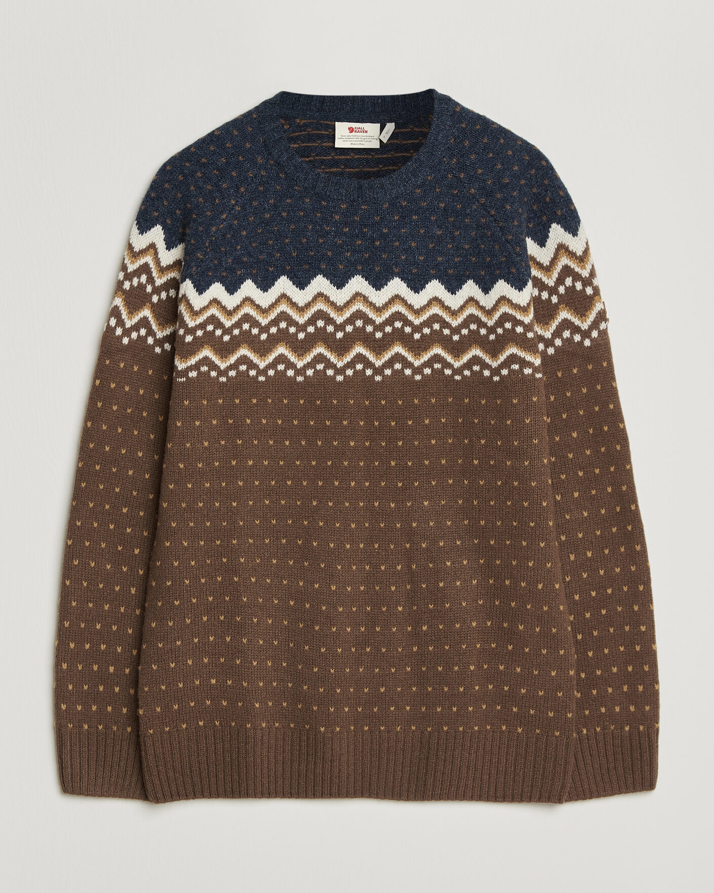 Herr | Tröjor | Fjällräven | Övik Knit Wool Sweater Dark Oak