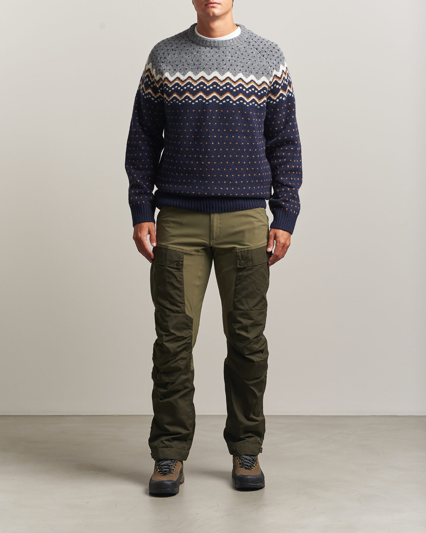 Herr | Tröjor | Fjällräven | Övik Knit Wool Sweater Dark Navy