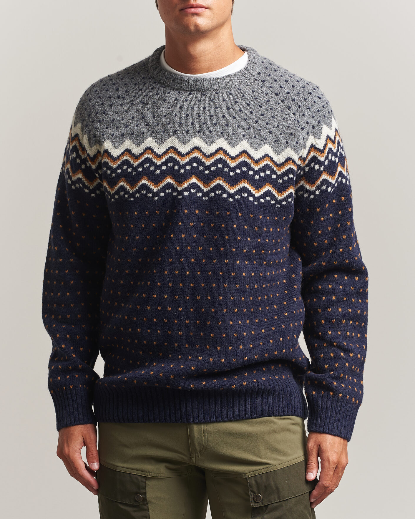 Herr | Tröjor | Fjällräven | Övik Knit Wool Sweater Dark Navy