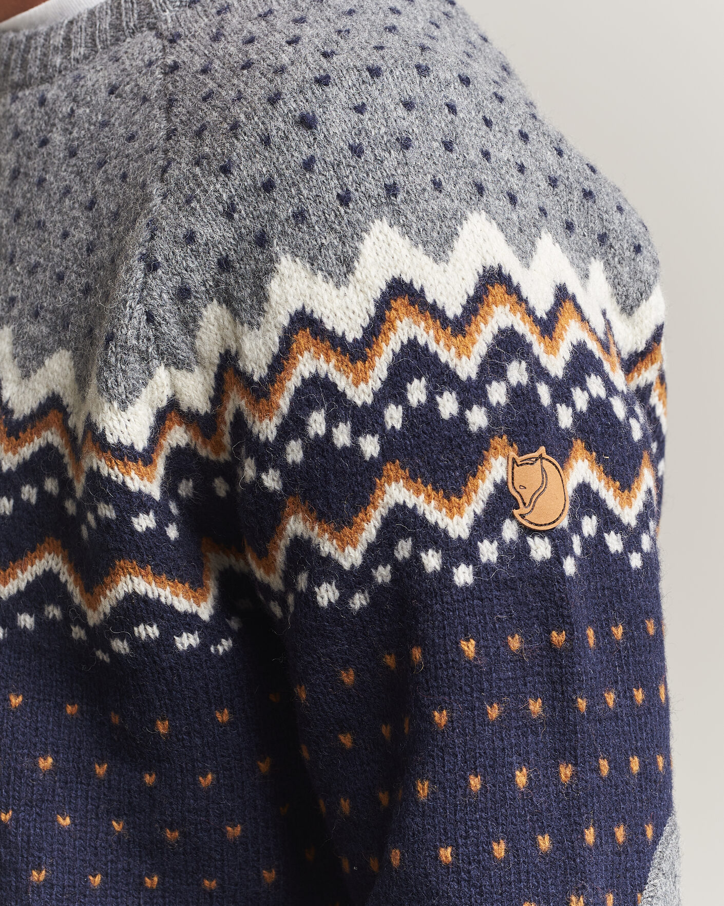 Herr | Tröjor | Fjällräven | Övik Knit Wool Sweater Dark Navy