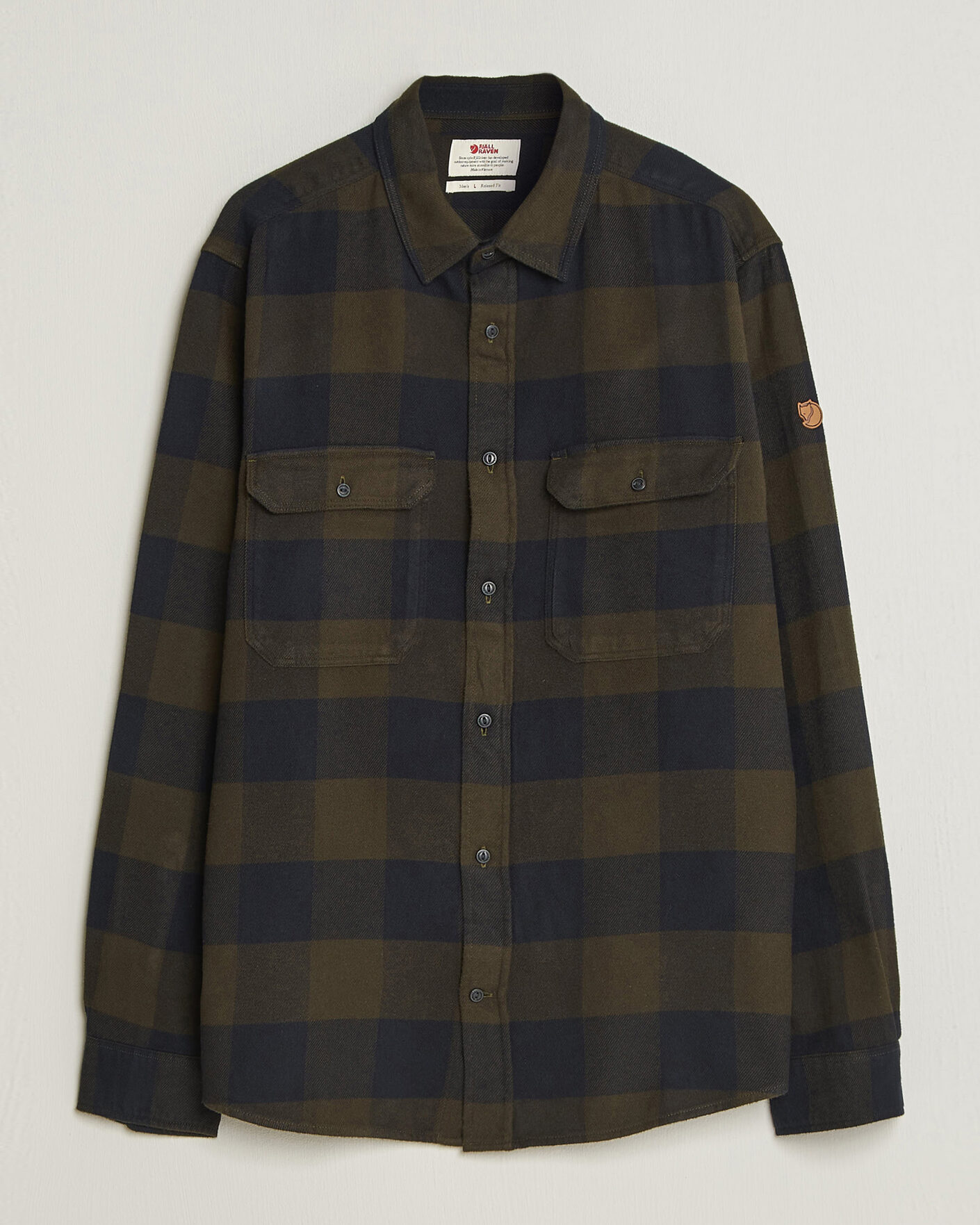 Herr | Skjortor | Fjällräven | Övik Heavy Flannel Shirt Deep Forest