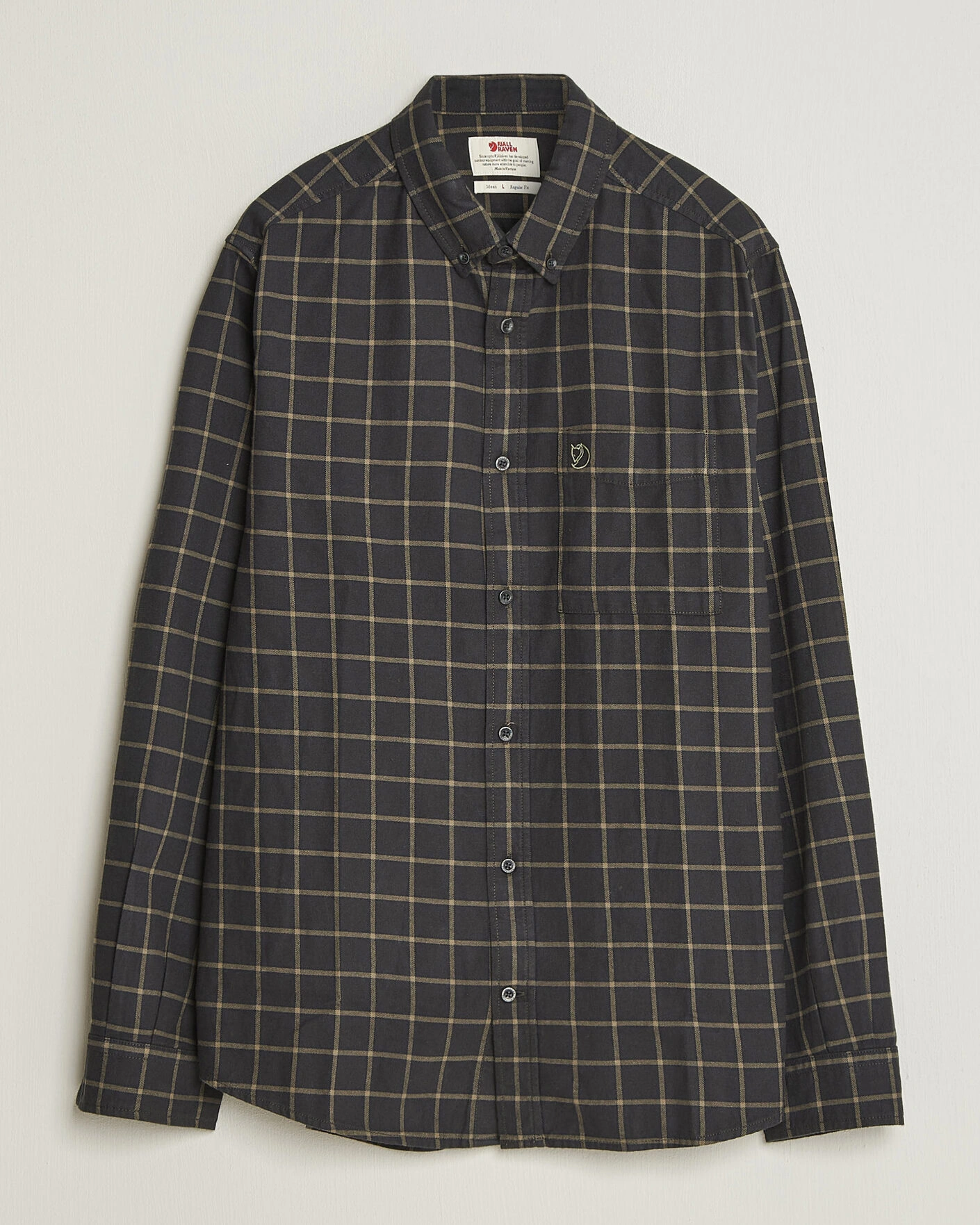 Herr | Skjortor | Fjällräven | Övik Flannel Shirt Dark Grey