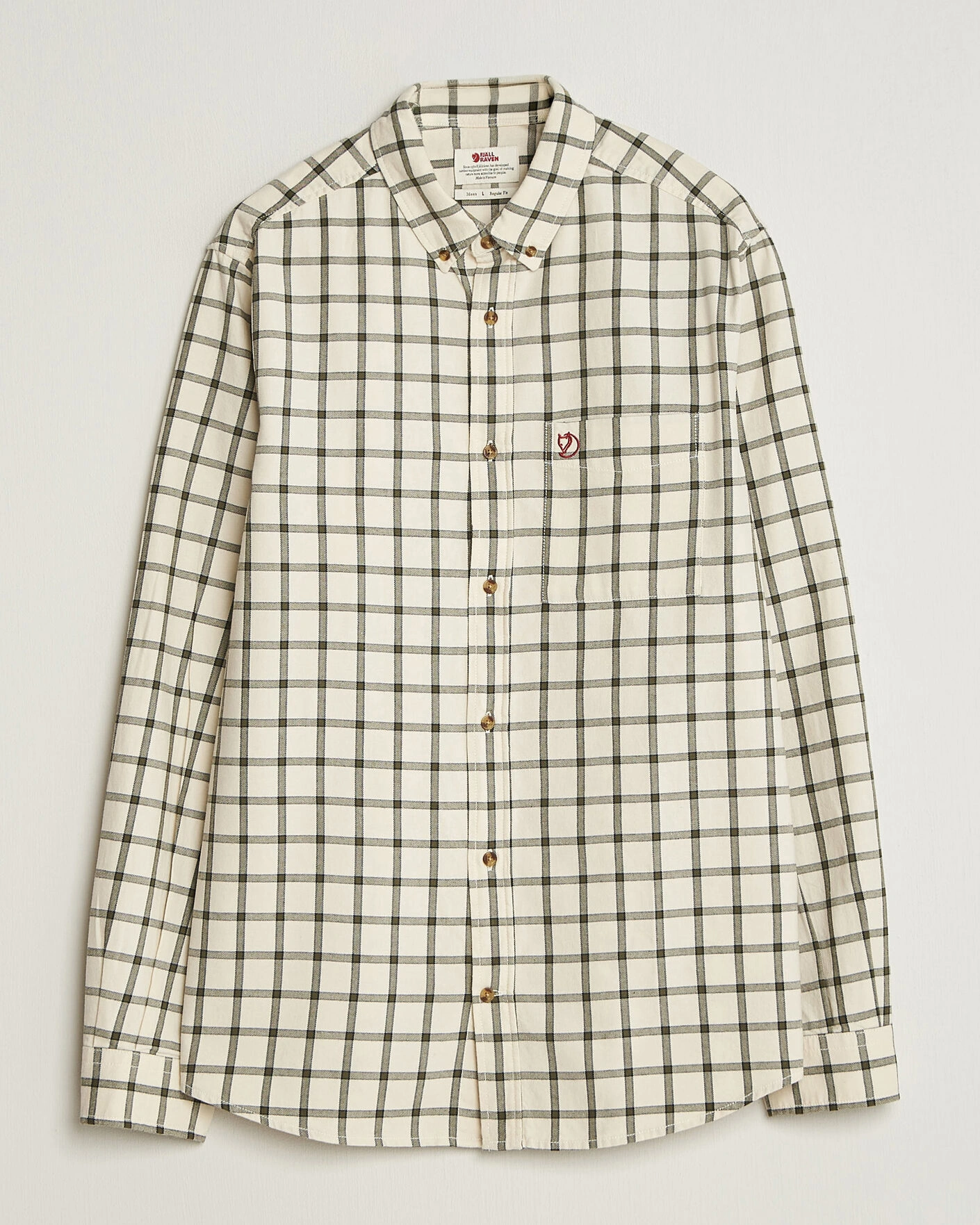 Herr | Skjortor | Fjällräven | Övik Flannel Shirt Chalk White