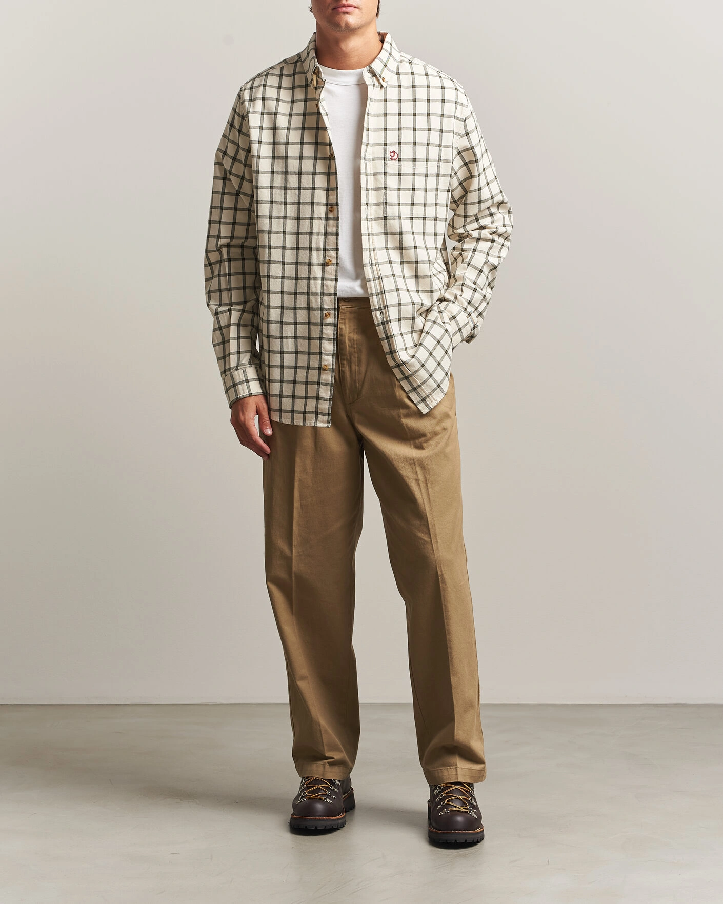 Herr | Skjortor | Fjällräven | Övik Flannel Shirt Chalk White