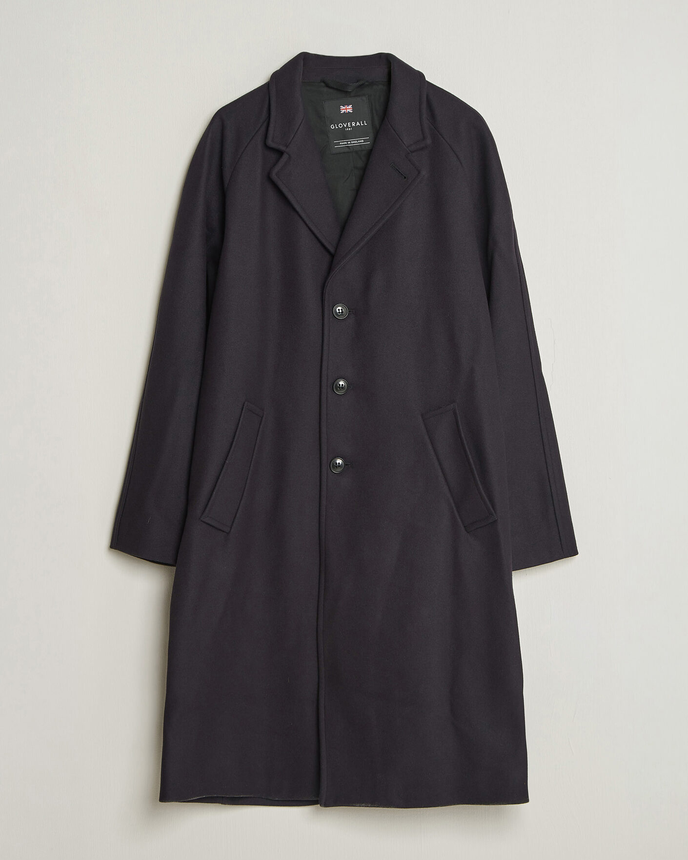 Herr | Jackor | Gloverall | Chesterfield Wool/Cashmere Refined Coat Navy