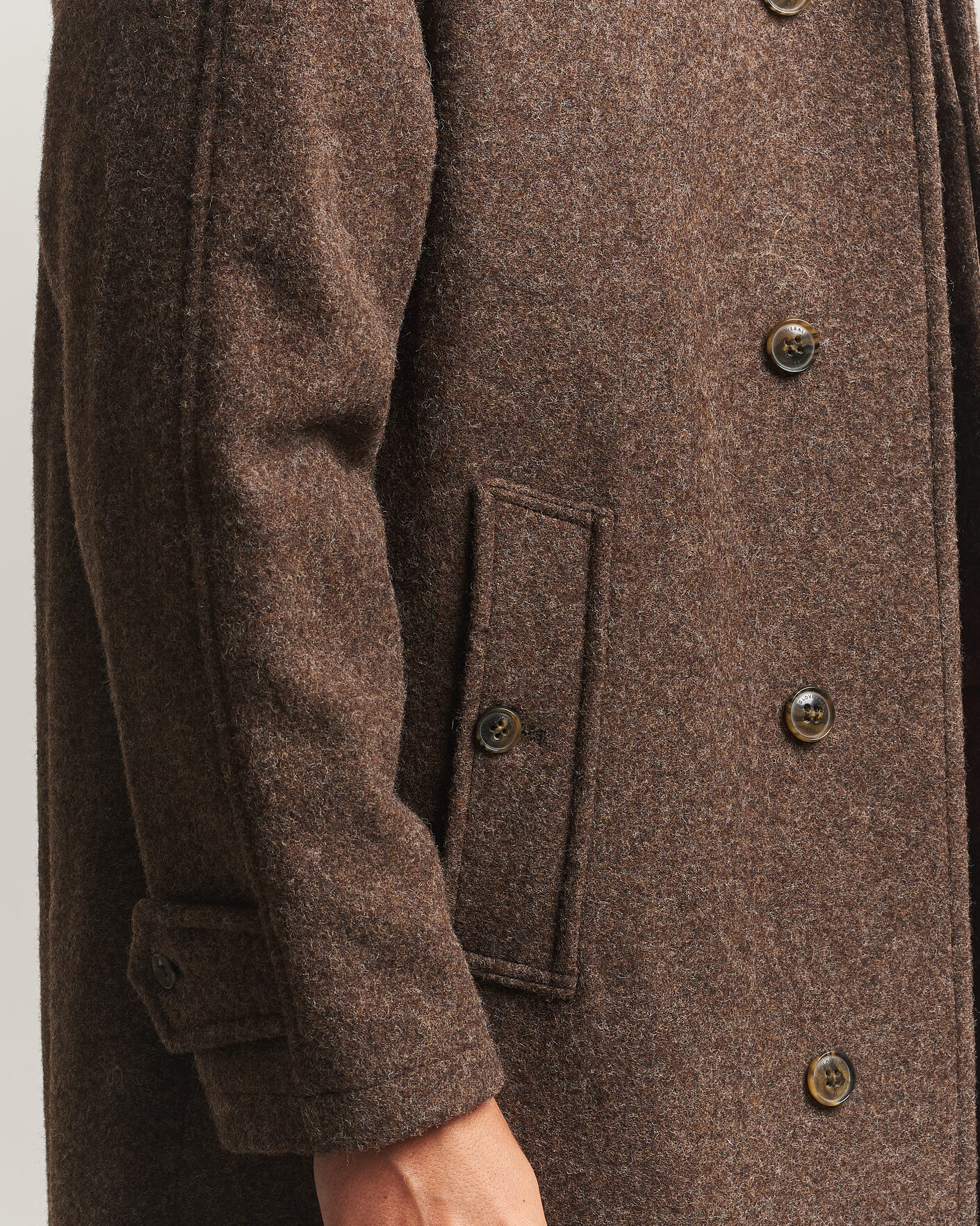 Herr | Jackor | Gloverall | Hynes Wool Coat Mocha