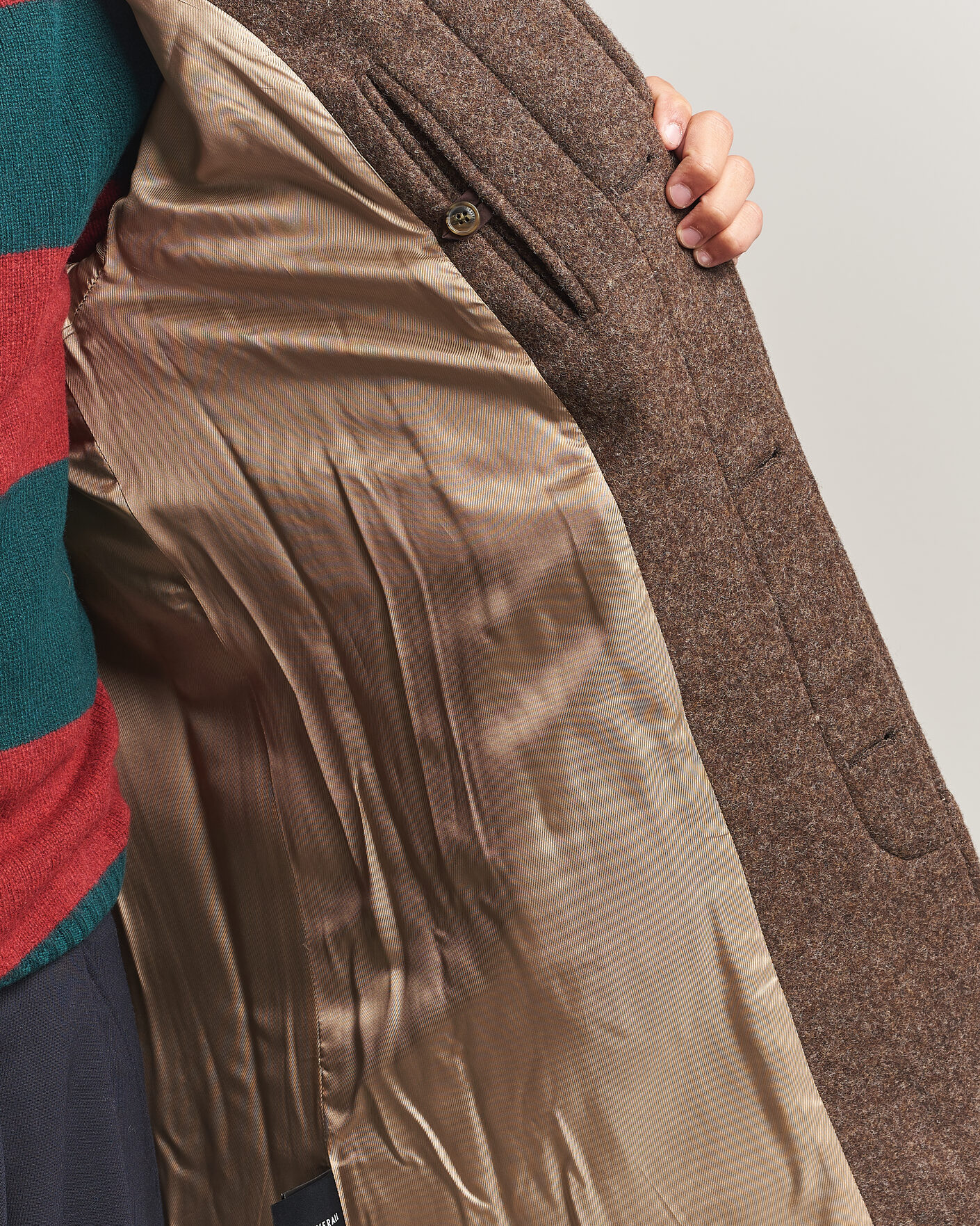 Herr | Jackor | Gloverall | Hynes Wool Coat Mocha