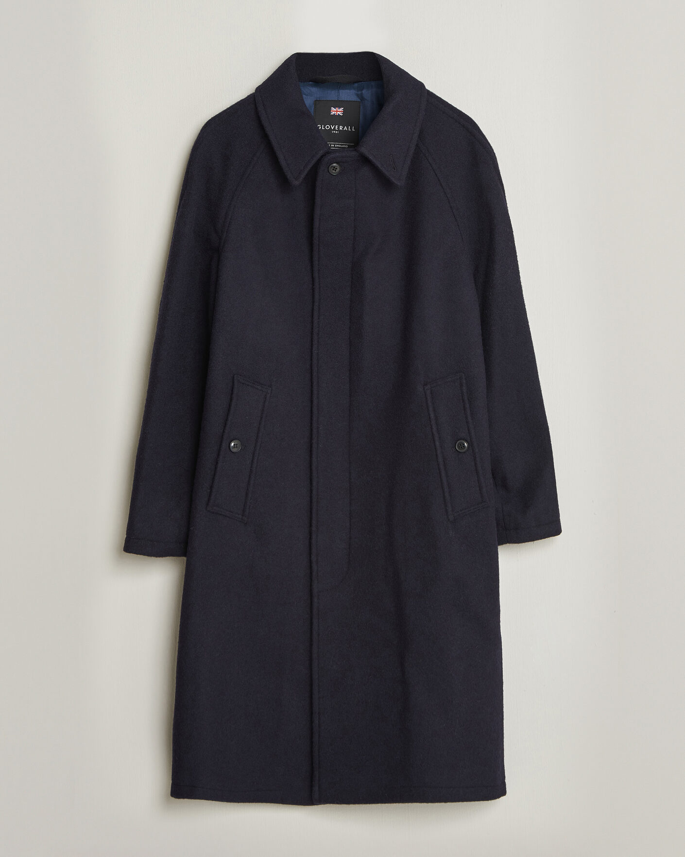 Herr | Jackor | Gloverall | Hynes Wool Coat Navy