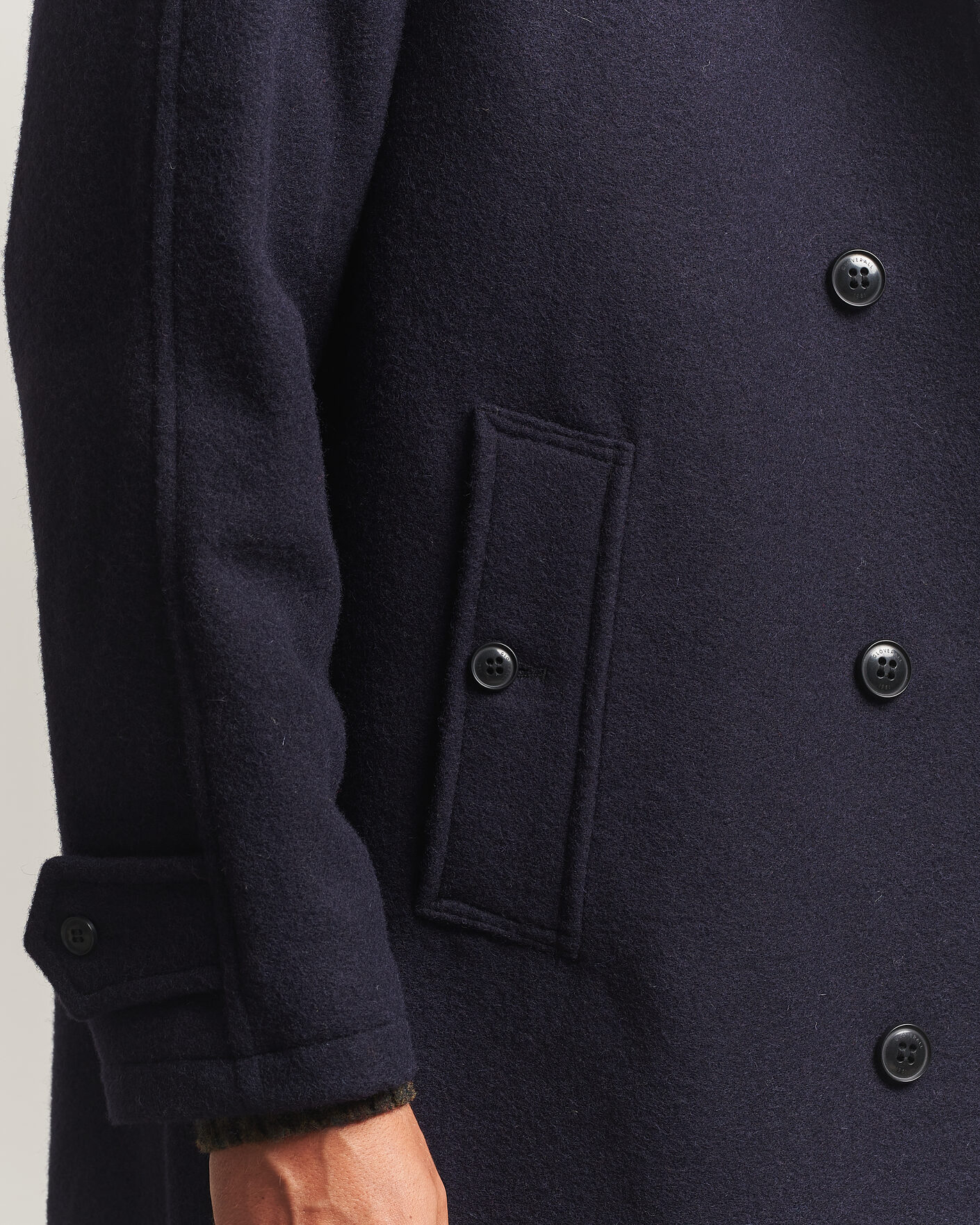 Herr | Jackor | Gloverall | Hynes Wool Coat Navy