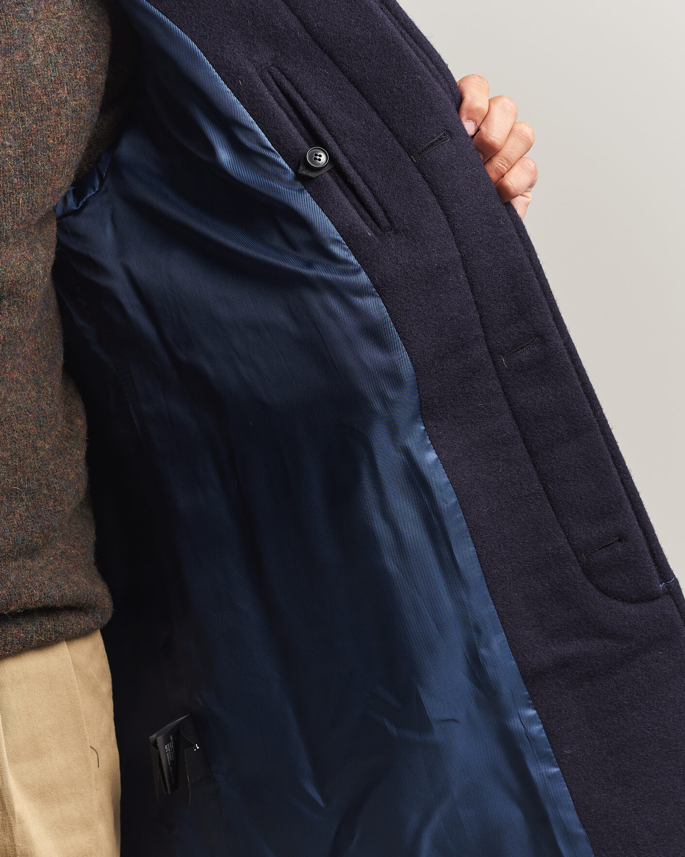Herr | Jackor | Gloverall | Hynes Wool Coat Navy