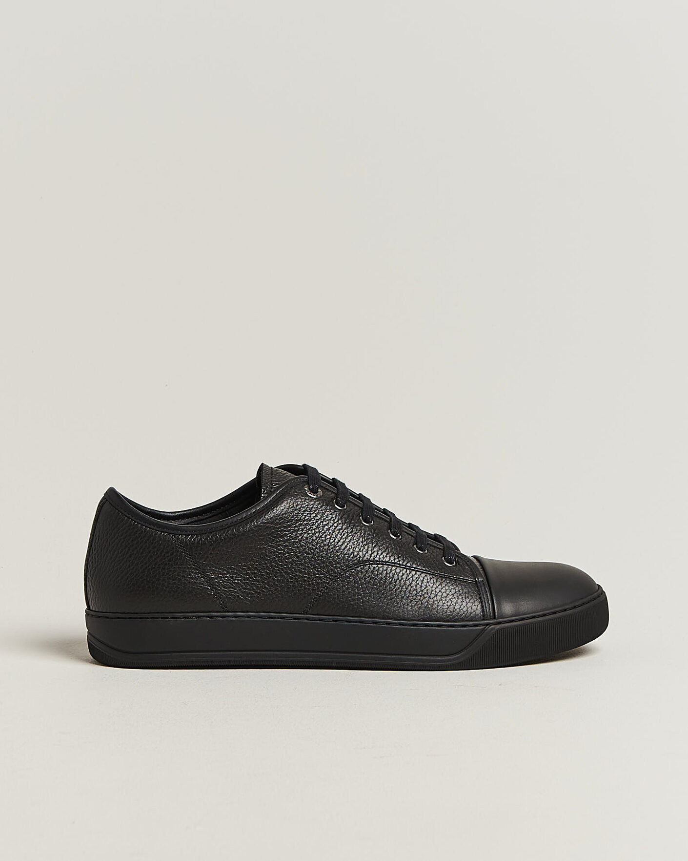 Herr | Sneakers | Lanvin | DBB1 Grain Leather Cap Toe Sneaker Black