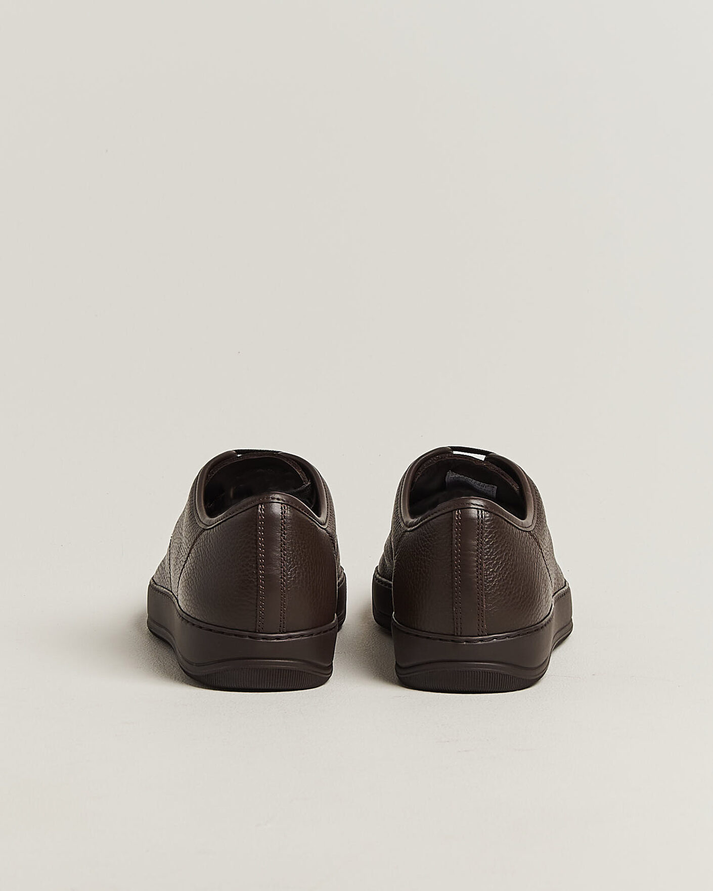 Herr | Sneakers | Lanvin | DBB1 Grain Leather Cap Toe Sneaker Brown