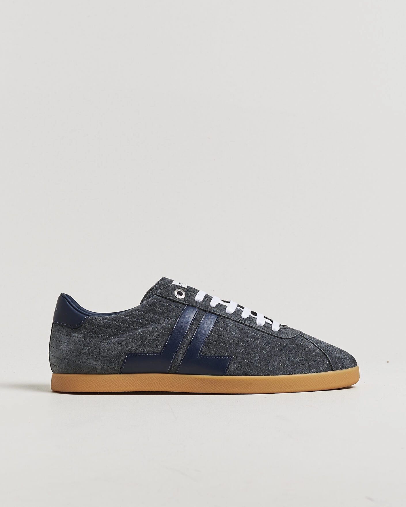 Herr | Sneakers | Lanvin | Glen Leather Sneakers Grey/Navy
