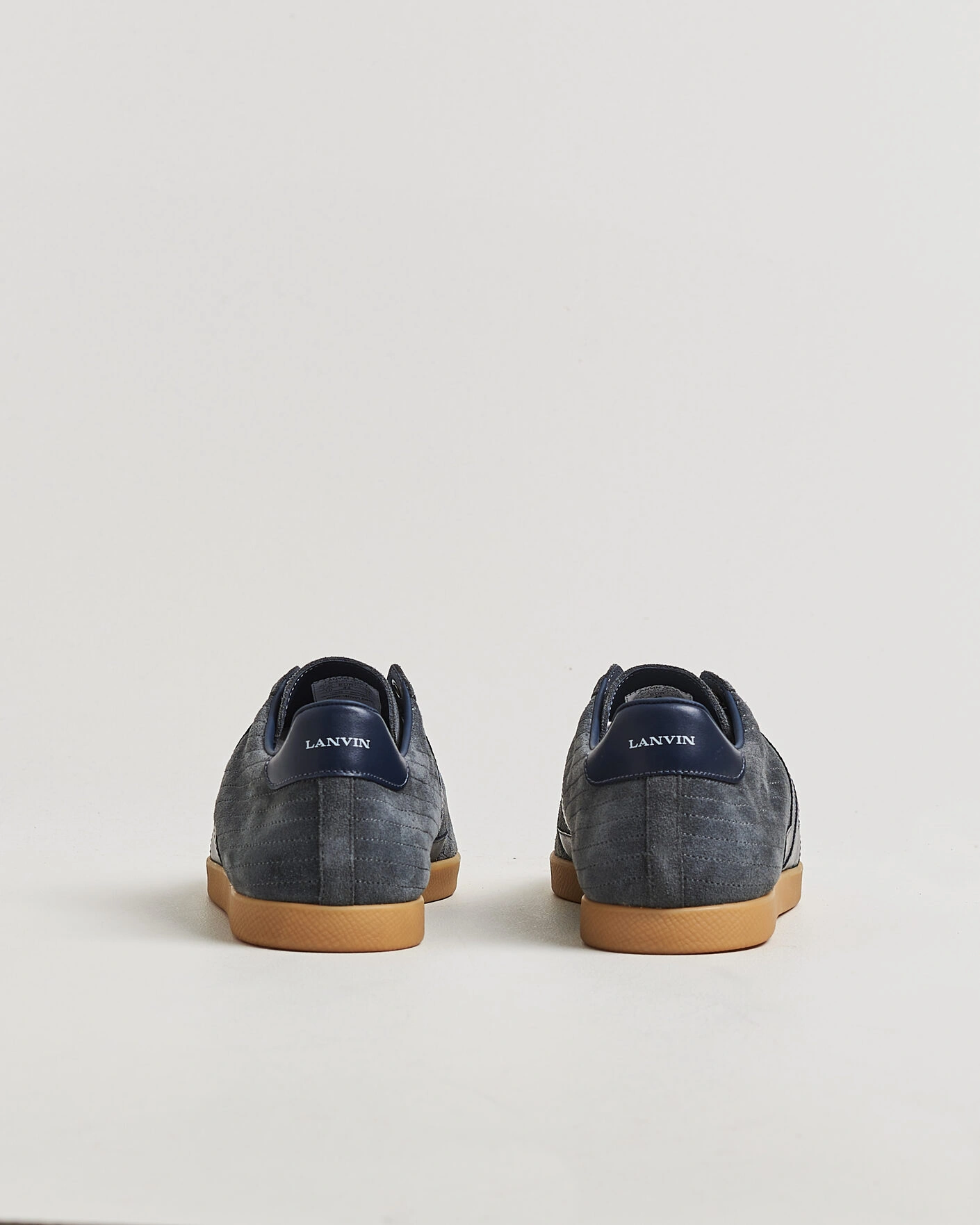 Herr | Sneakers | Lanvin | Glen Leather Sneakers Grey/Navy