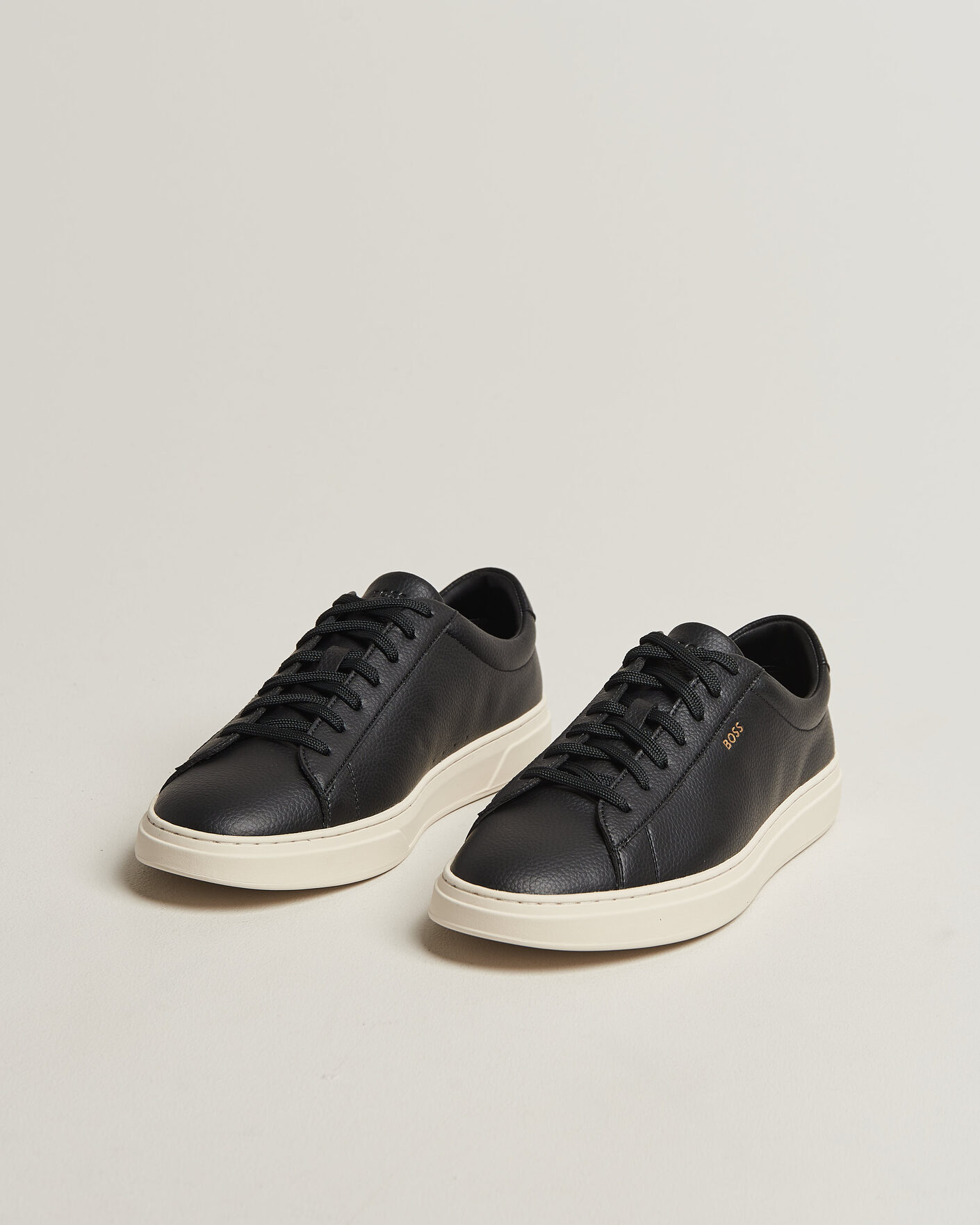 Herr | Sneakers | BOSS BLACK | Kieran Grained Leather Sneaker Black