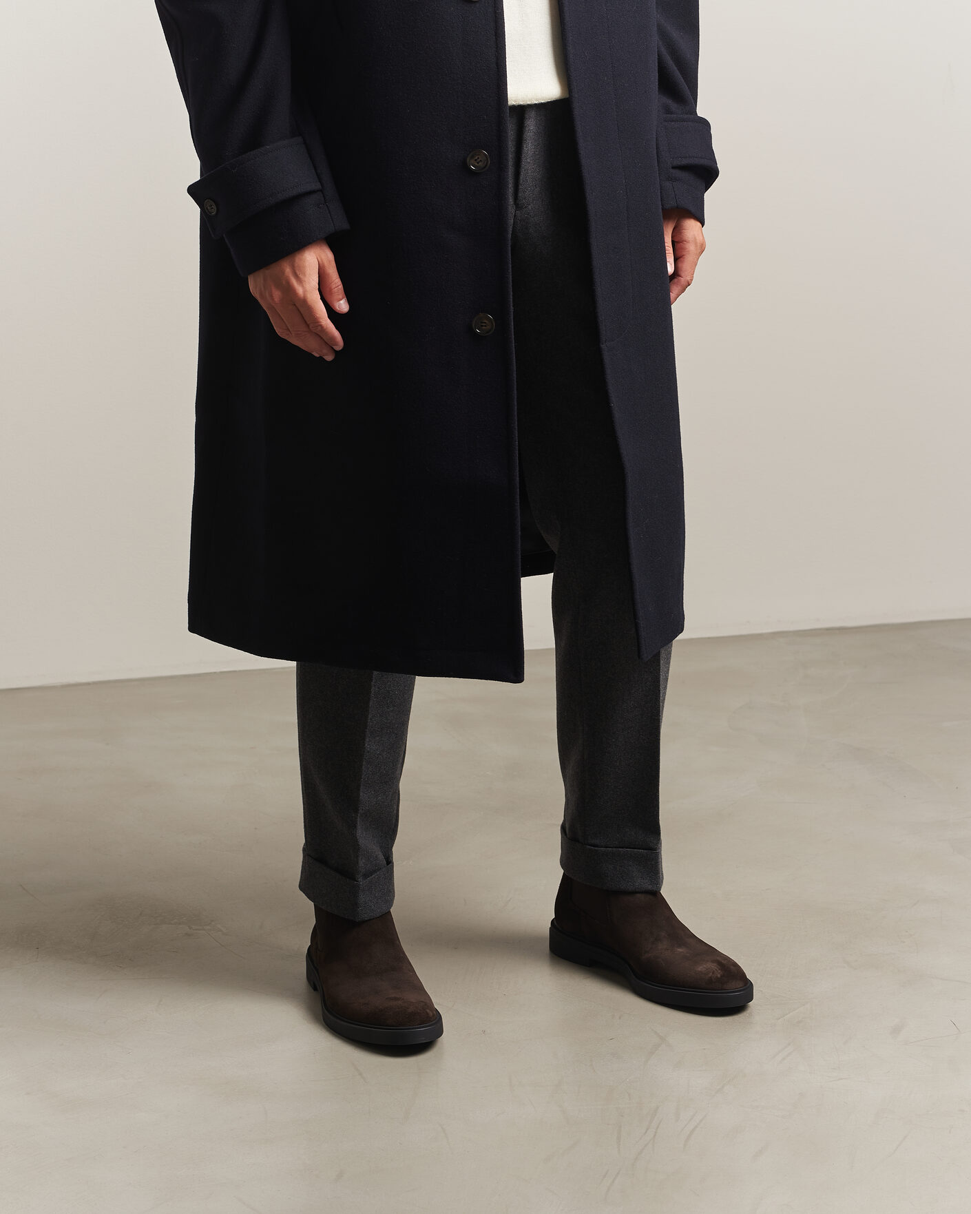 Herr | Kängor | BOSS BLACK | Calev Suede Chelsea Boot Dark Brown