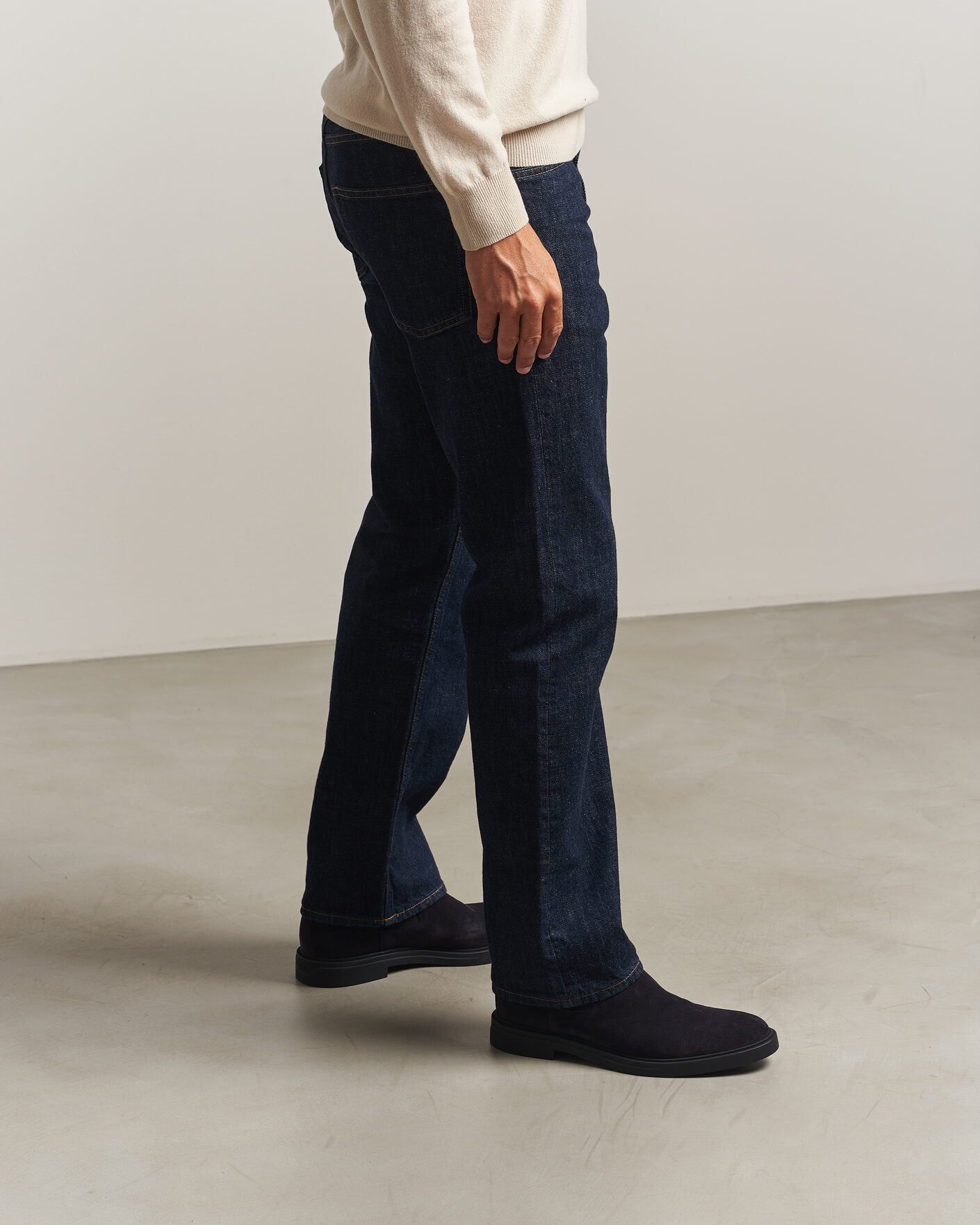 Herr | Kängor | BOSS BLACK | Calev Suede Chelsea Boot Dark Blue