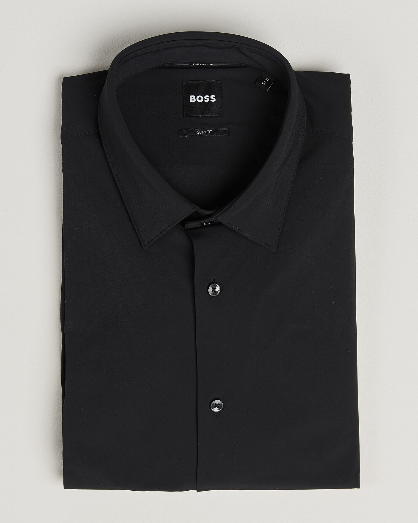 Herr | Skjortor | BOSS BLACK | Hank 4-Way Stretch Shirt Black