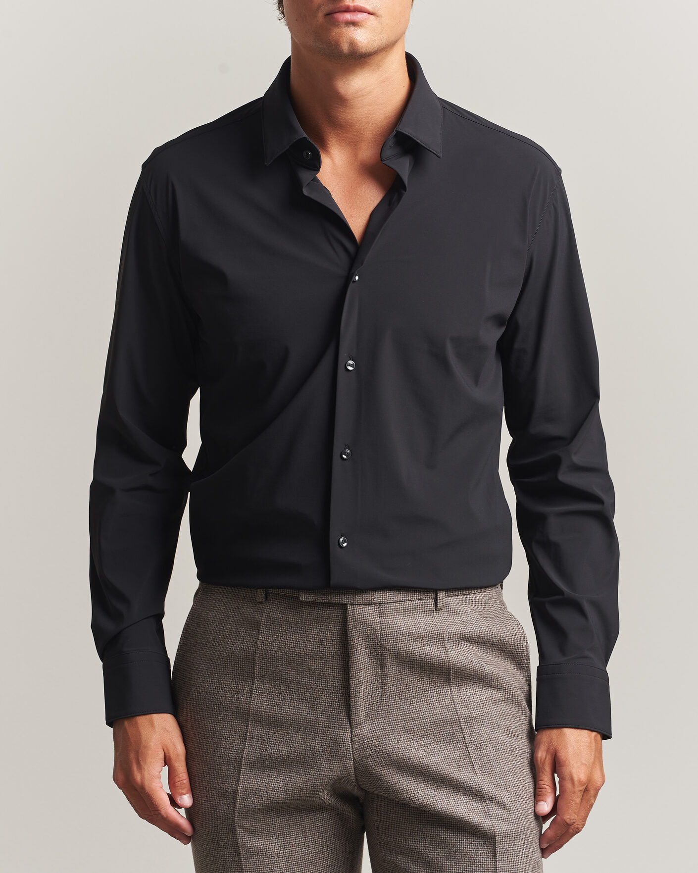 Herr | Skjortor | BOSS BLACK | Hank 4-Way Stretch Shirt Black