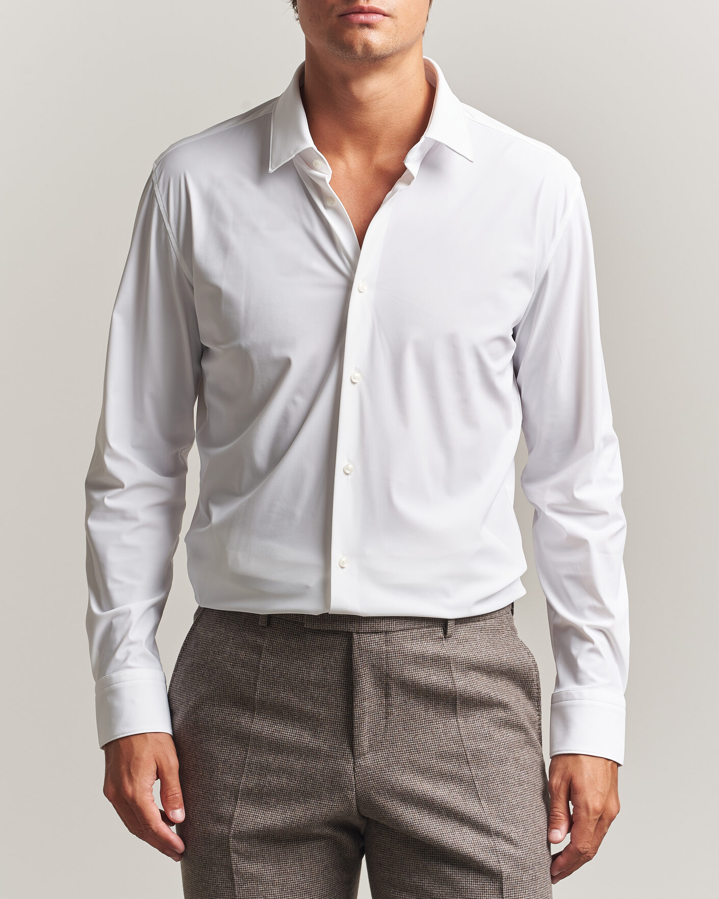 Herr | Skjortor | BOSS BLACK | Hank 4-Way Stretch Shirt White