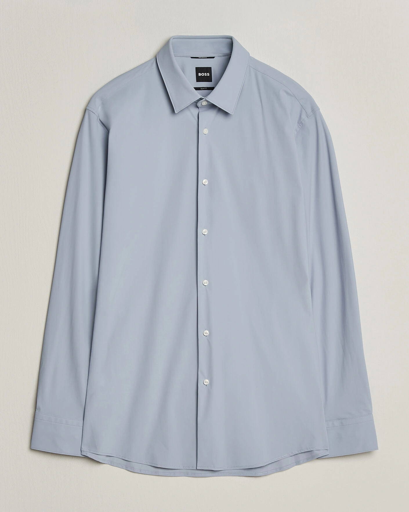 Herr | Skjortor | BOSS BLACK | Hank 4-Way Stretch Shirt Light Blue