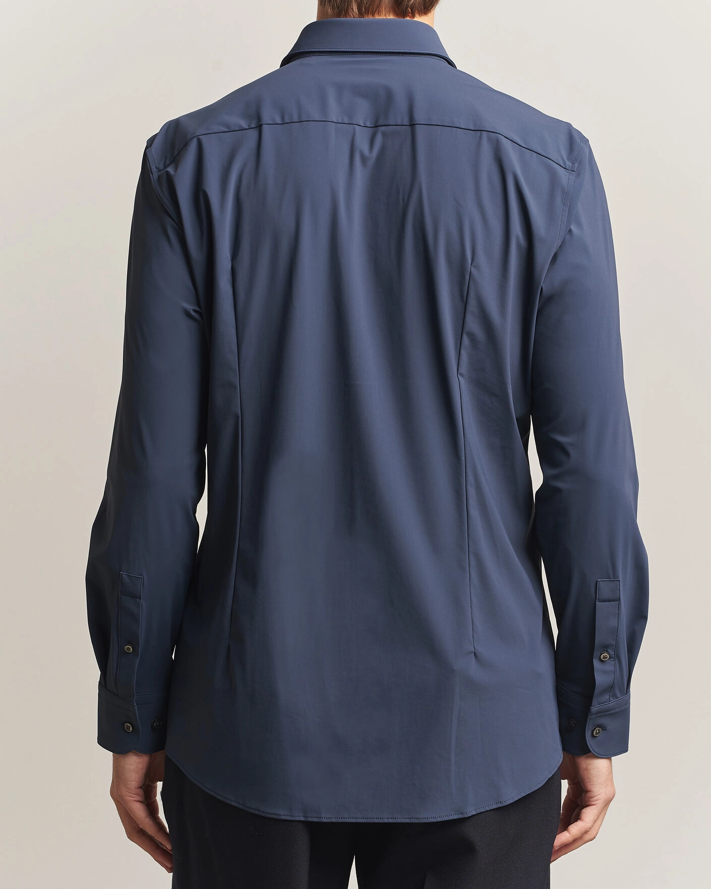 Herr | Skjortor | BOSS BLACK | Hank 4-Way Stretch Shirt Dark Blue