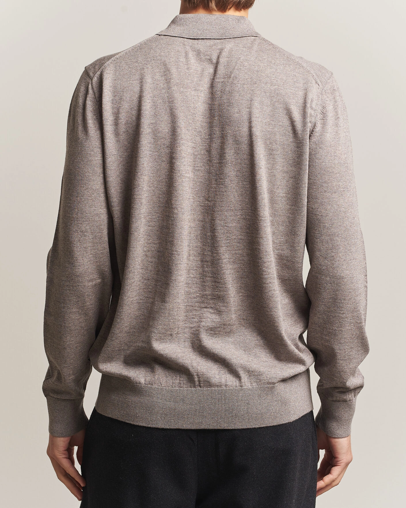 Herr | Tröjor | BOSS BLACK | Helbert Merino Knitted Cardigan Open Brown