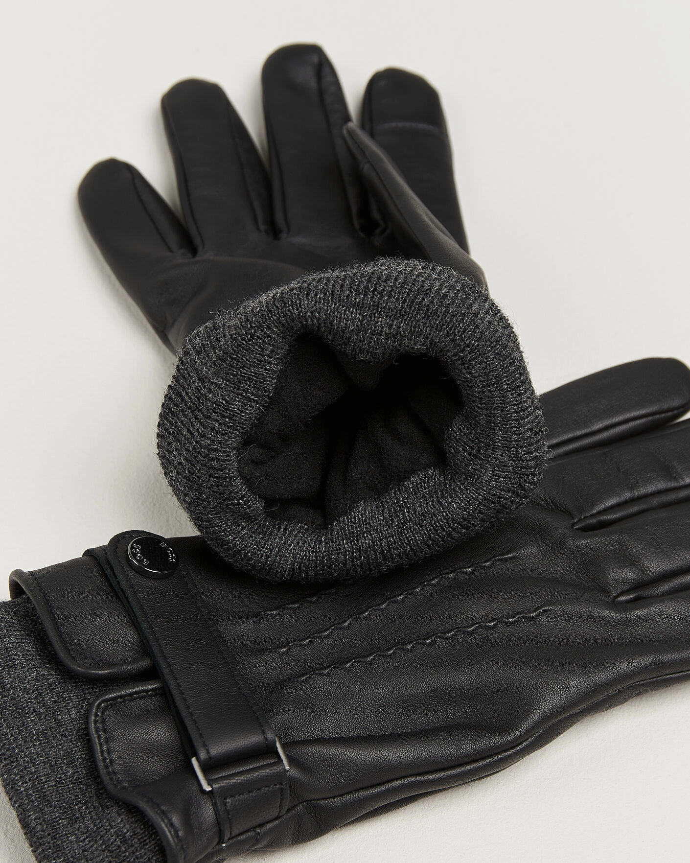 Herr | Handskar | BOSS BLACK | Hyden Leather Glove Black