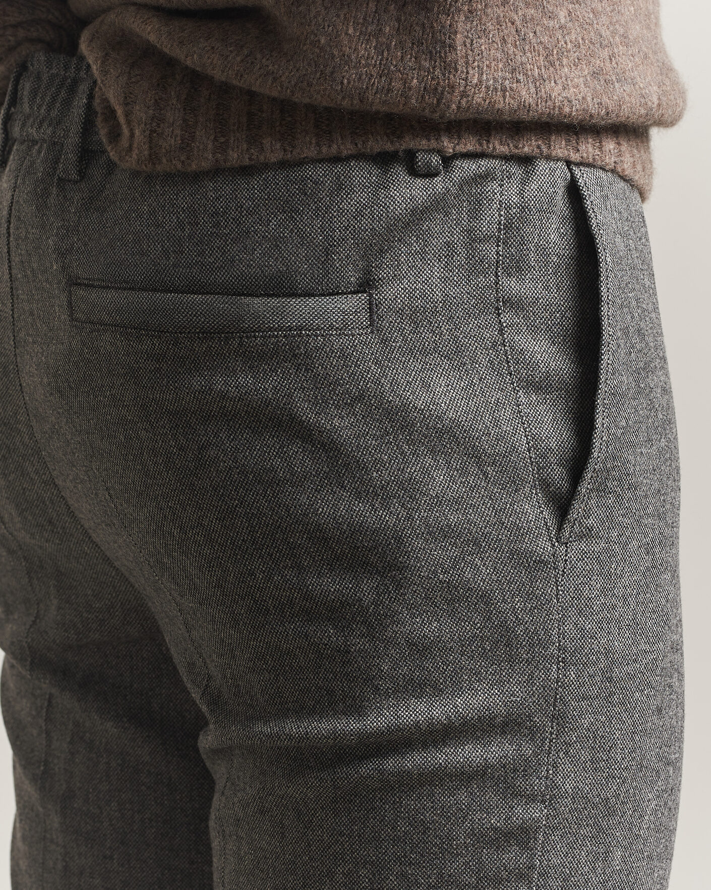 Herr | Byxor | BOSS BLACK | Kane Brushed Drawstring Trousers Medium Grey