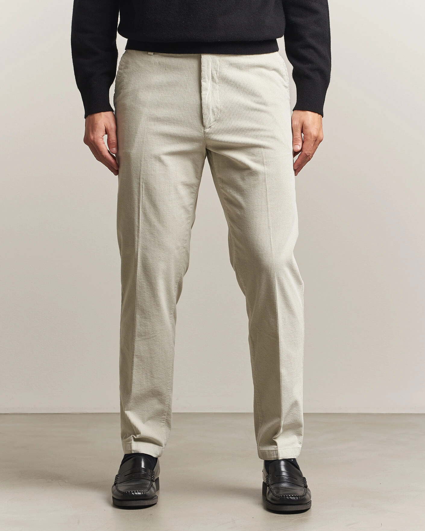 Herr | Byxor | BOSS BLACK | Kane Structured Cotton Chino Open White