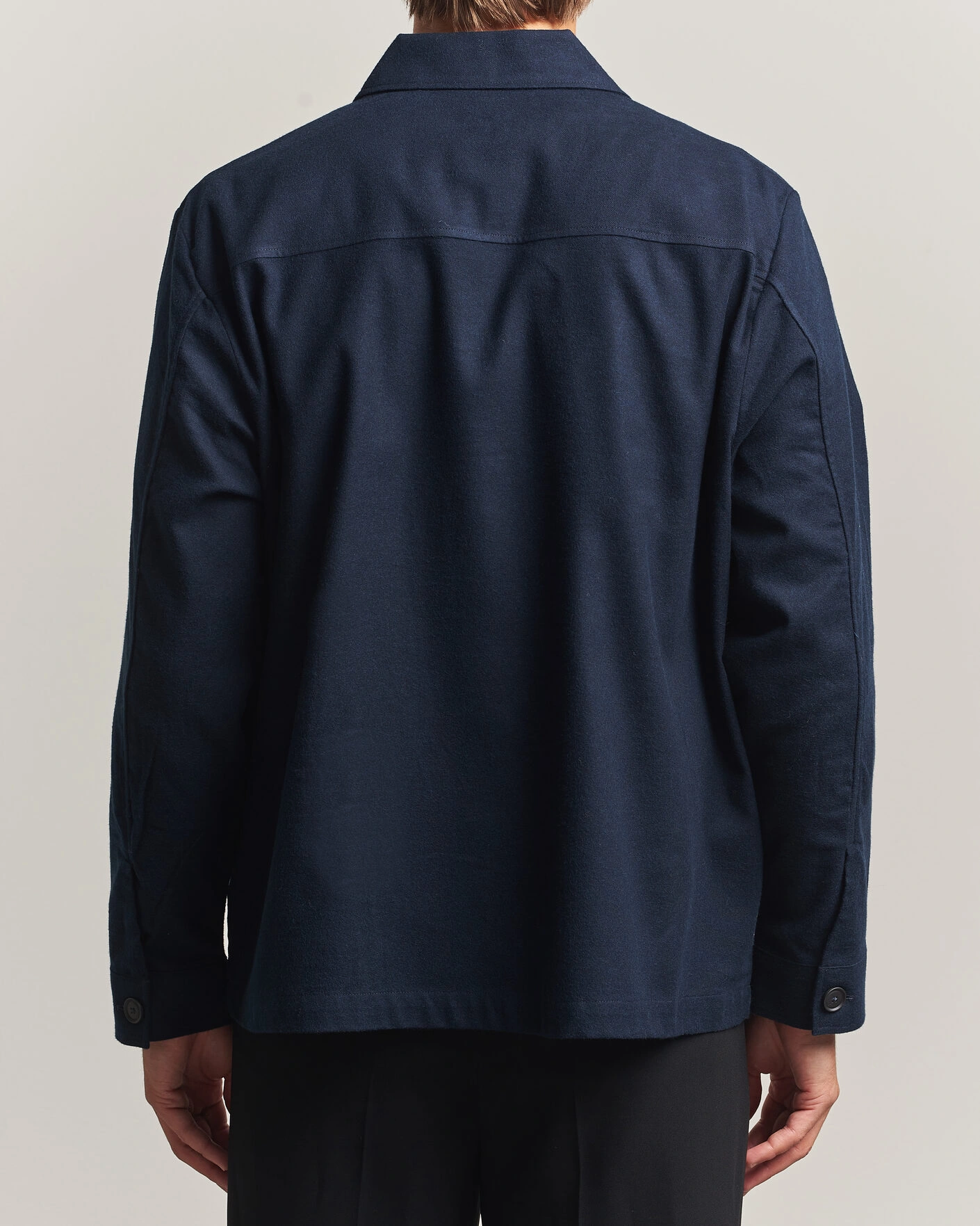 Herr | Skjortor | BOSS BLACK | Cai Cotton Overshirt Dark Blue