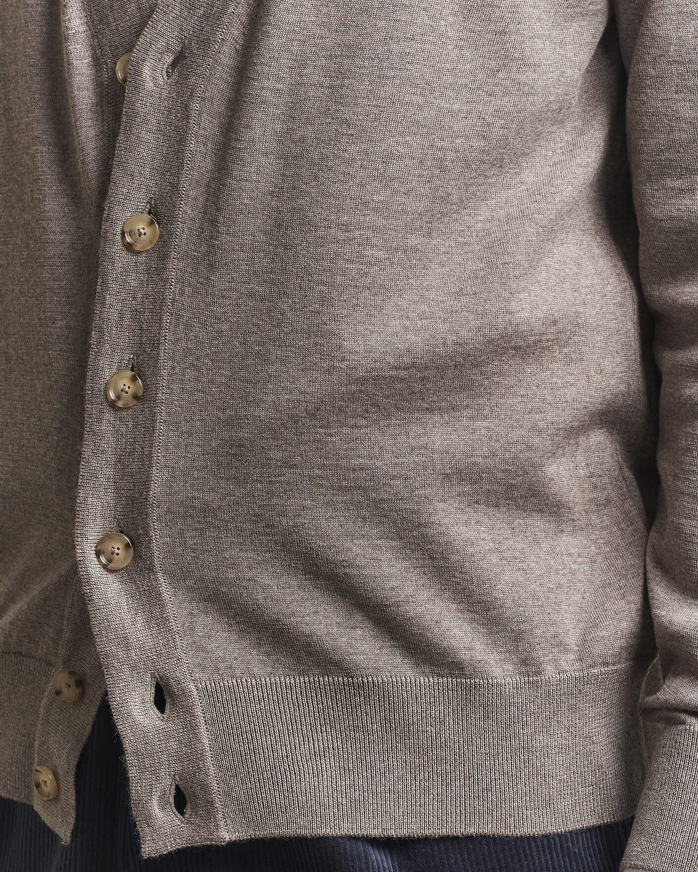 Herr | Tröjor | BOSS BLACK | Mardon Wool Cardigan Open Brown