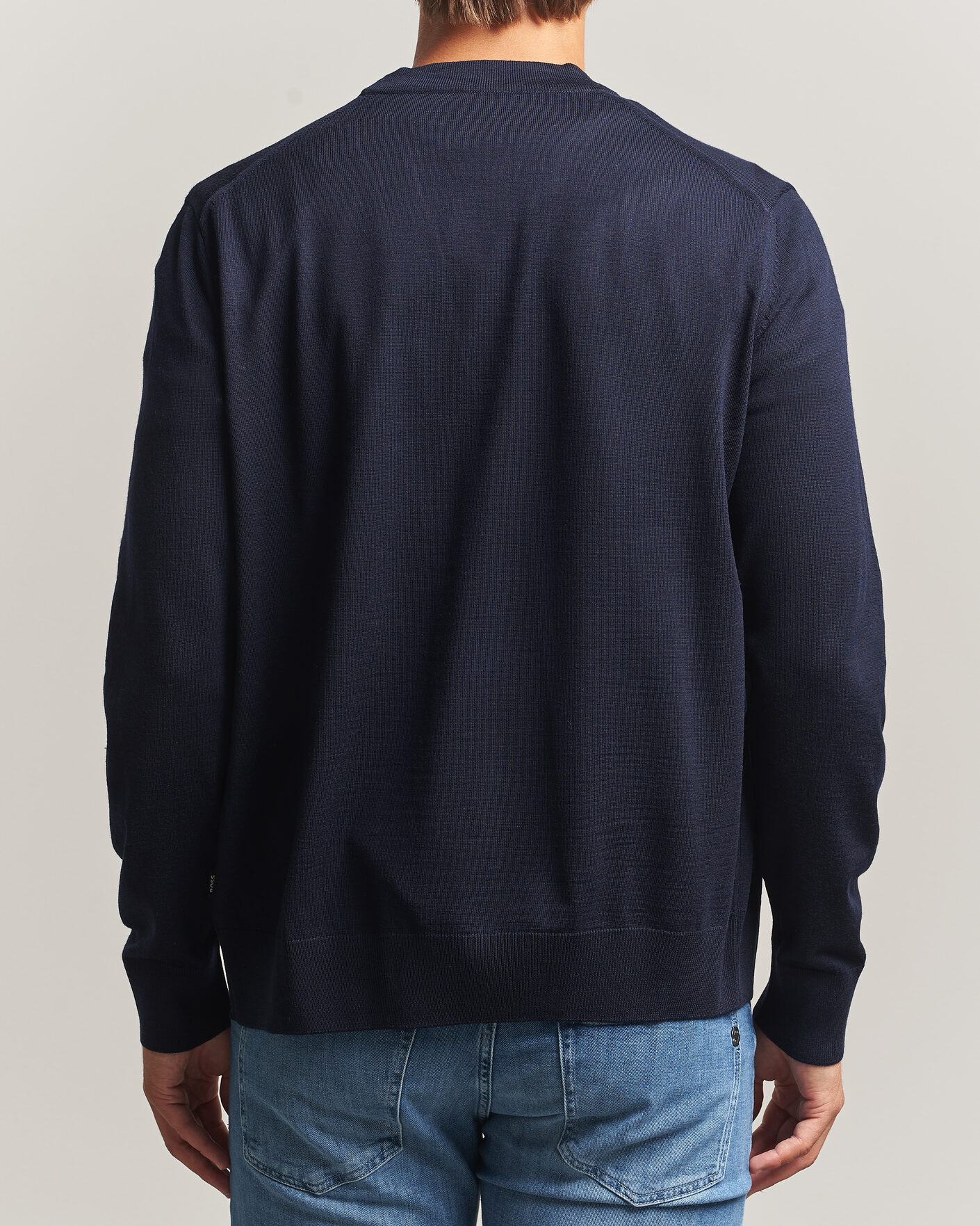Herr | Tröjor | BOSS BLACK | Mardon Wool Cardigan Dark Blue