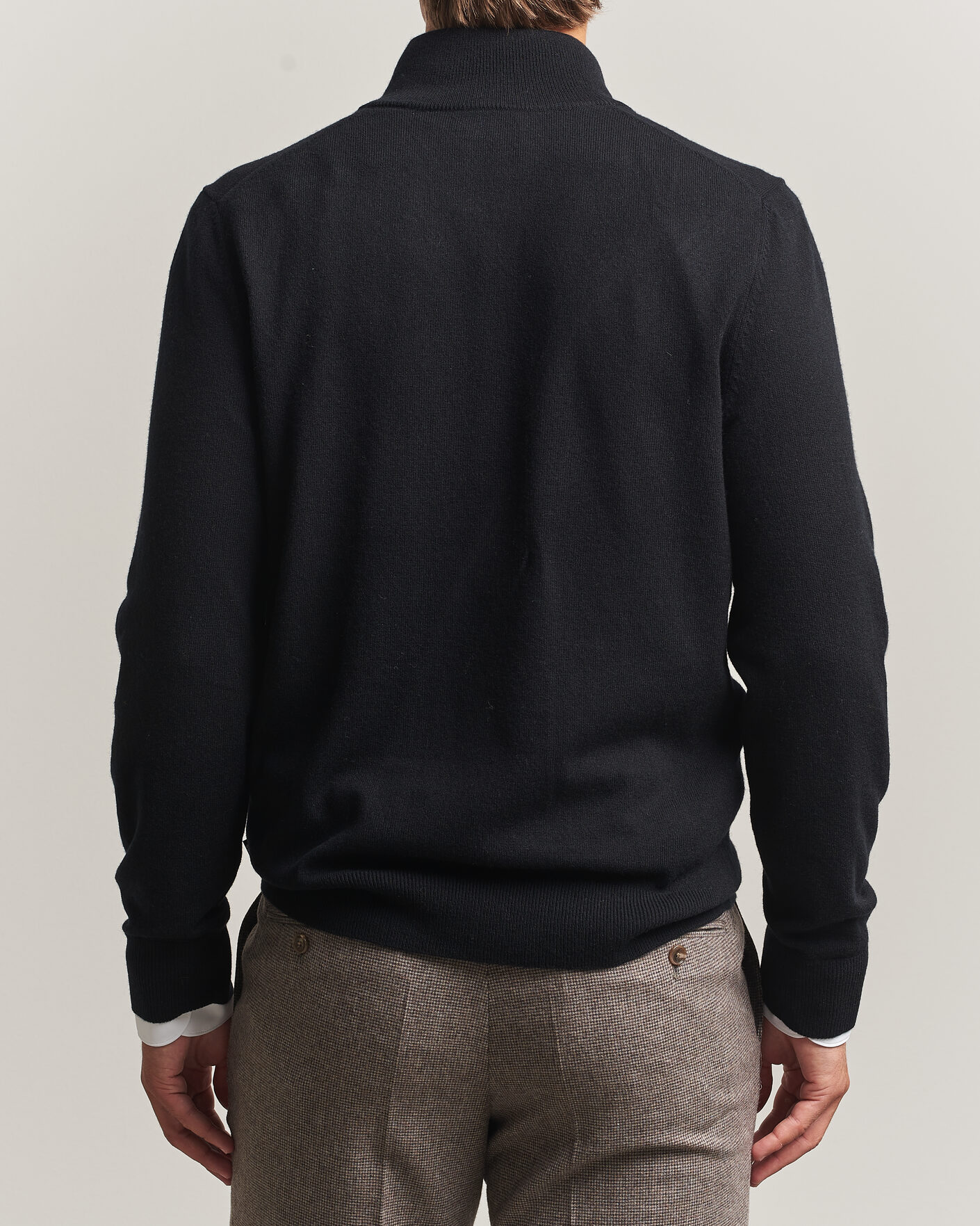 Herr | Tröjor | BOSS BLACK | Hemarlo Wool/Cashmere Half Zip Black