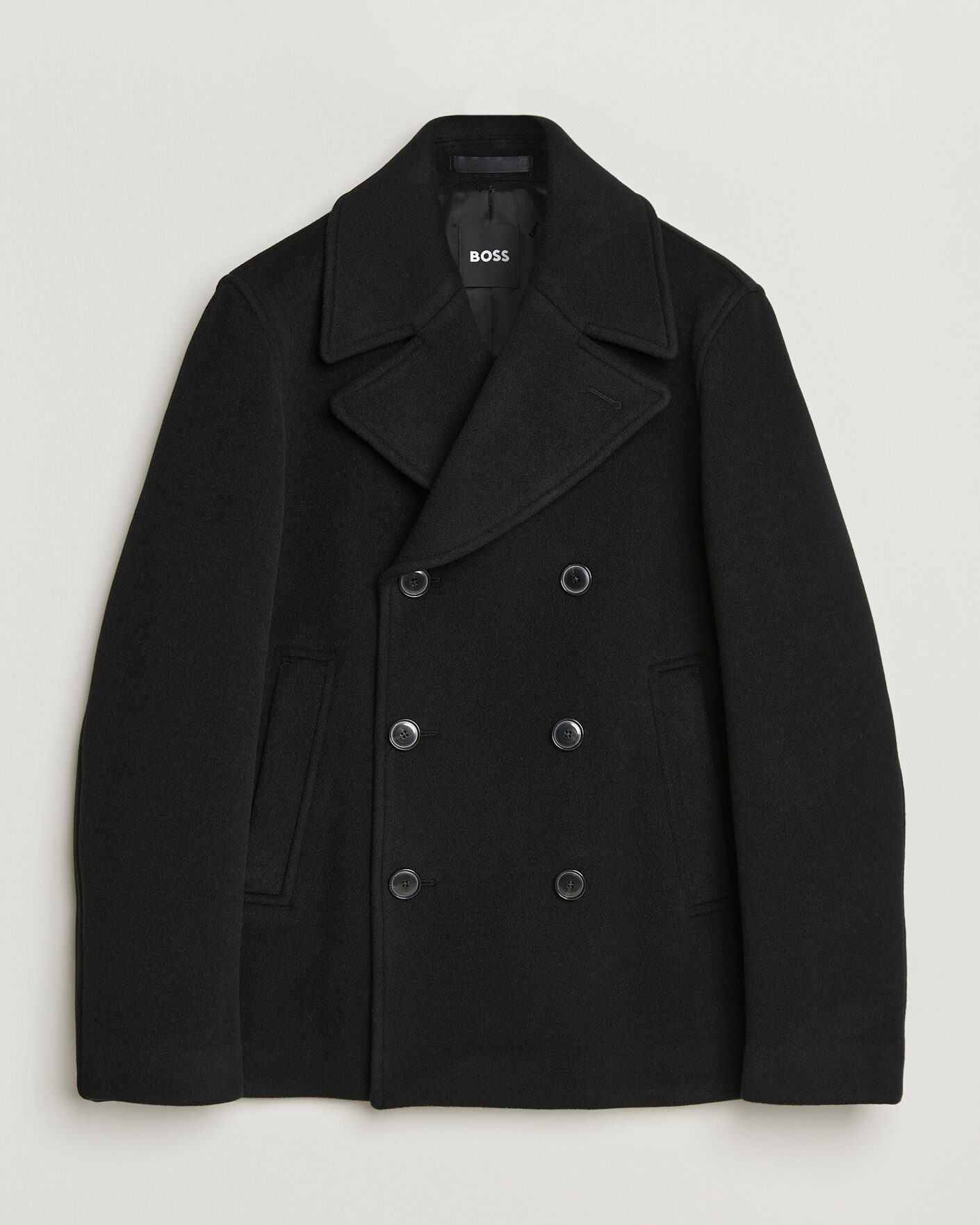 Herr | Jackor | BOSS BLACK | Hyde Wool Peacoat Black