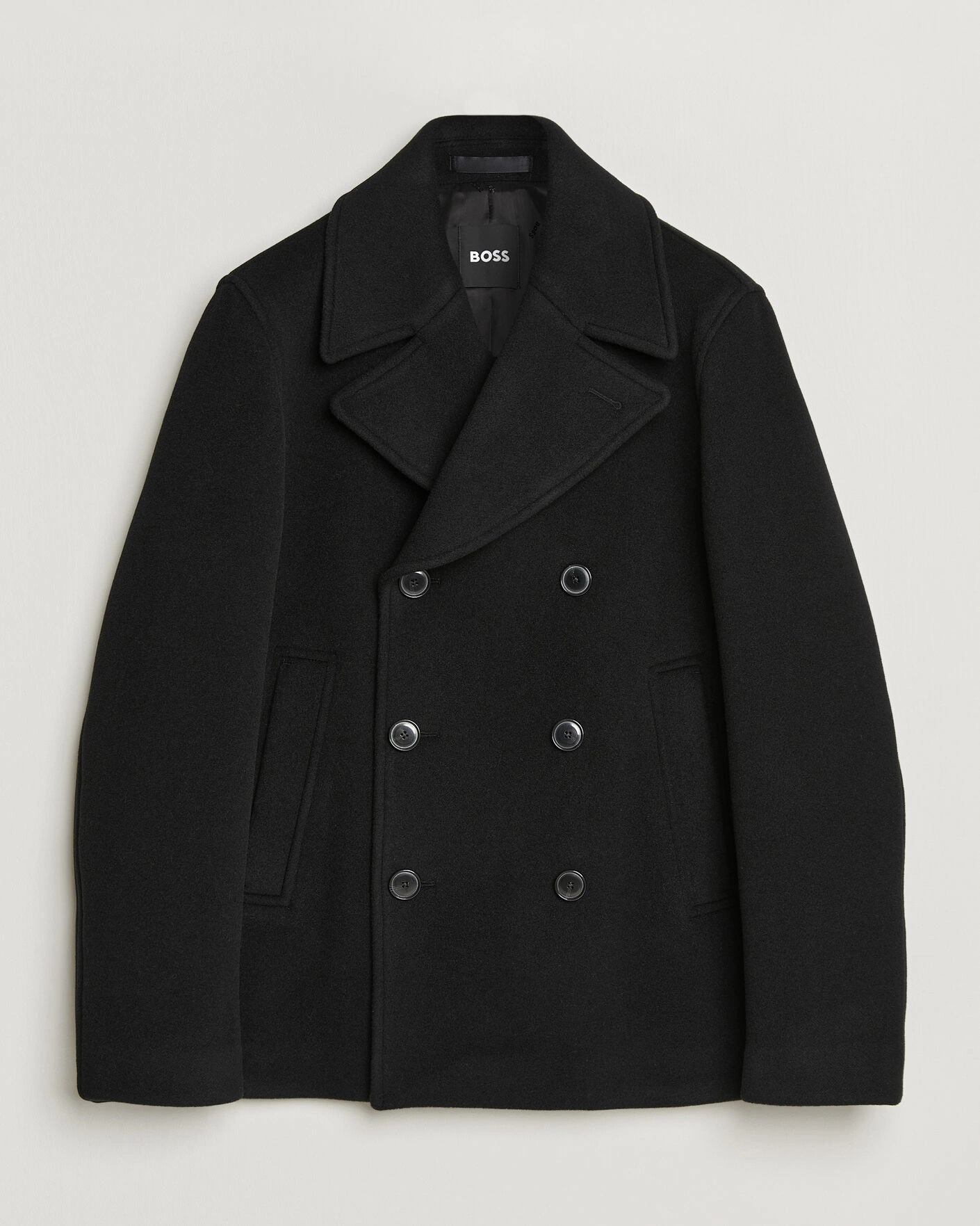 Herr | Jackor | BOSS BLACK | Hyde Wool Peacoat Black
