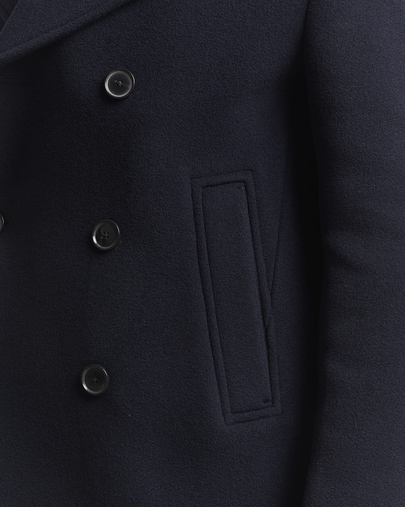 Herr | Jackor | BOSS BLACK | Hyde Wool Peacoat Dark Blue