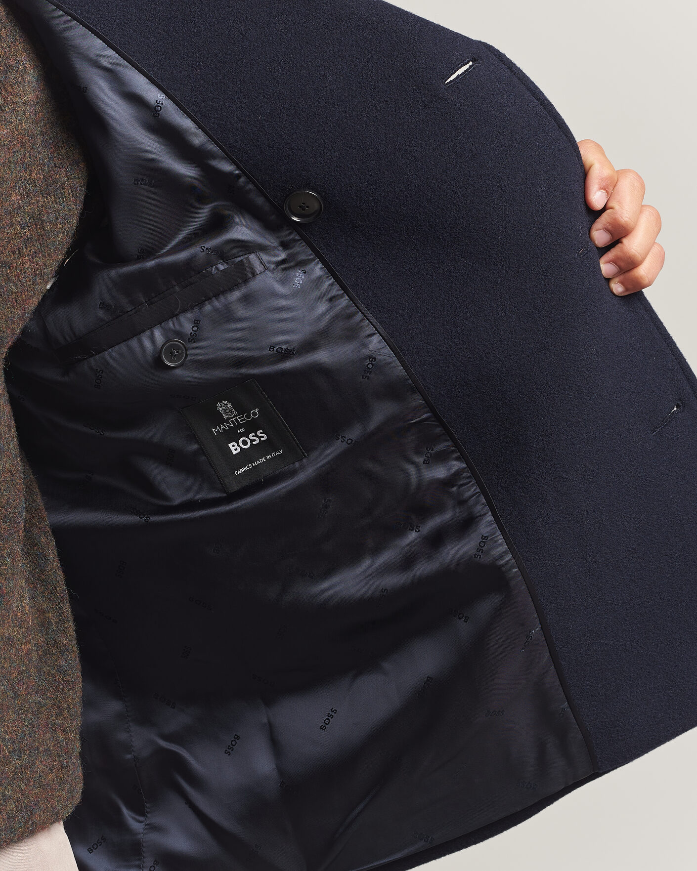 Herr | Jackor | BOSS BLACK | Hyde Wool Peacoat Dark Blue