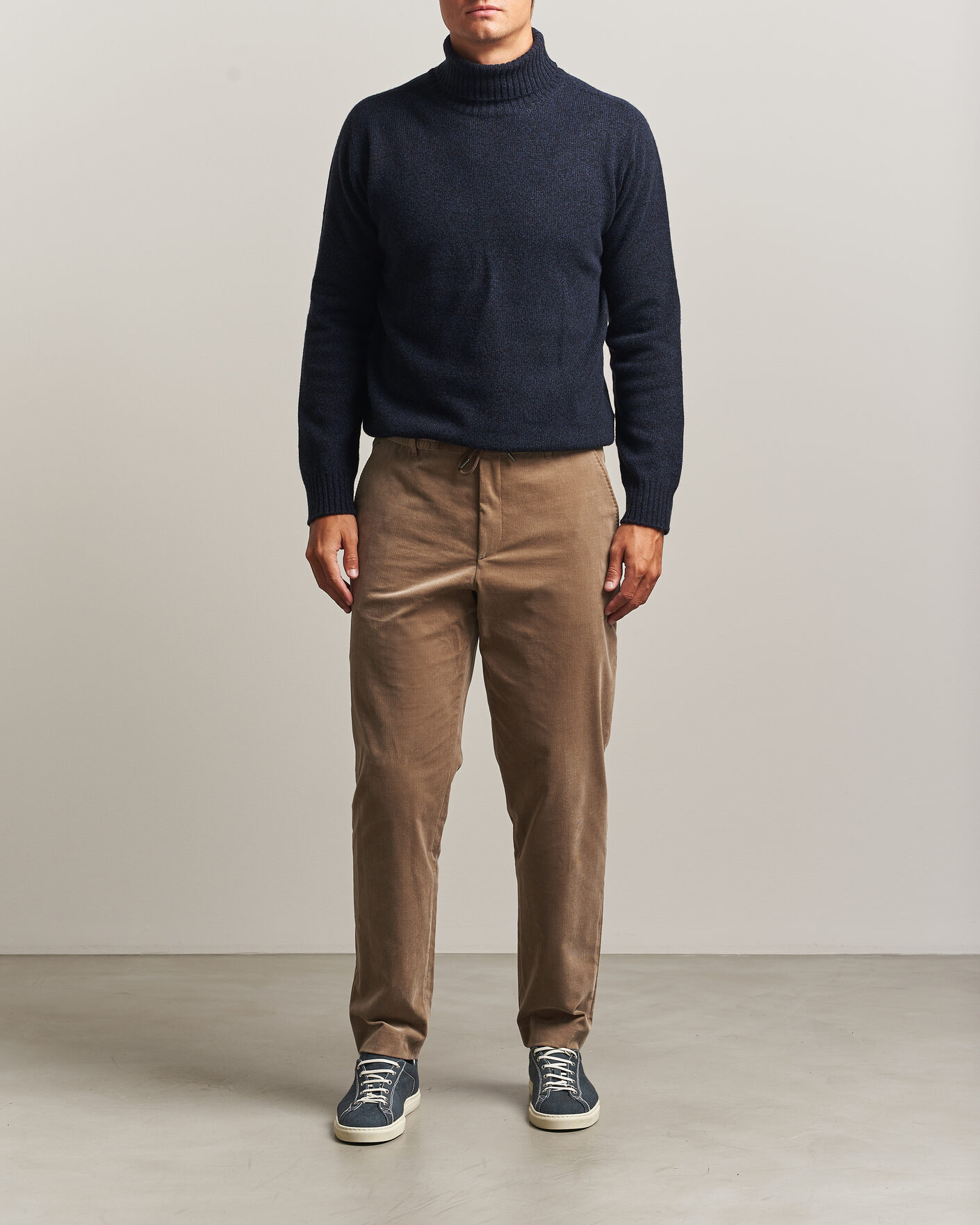Herr | Byxor | BOSS BLACK | Perin Corduroy Drawstring Trousers Open Brown