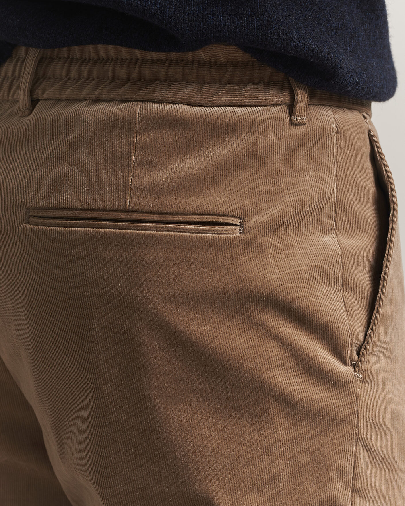 Herr | Byxor | BOSS BLACK | Perin Corduroy Drawstring Trousers Open Brown