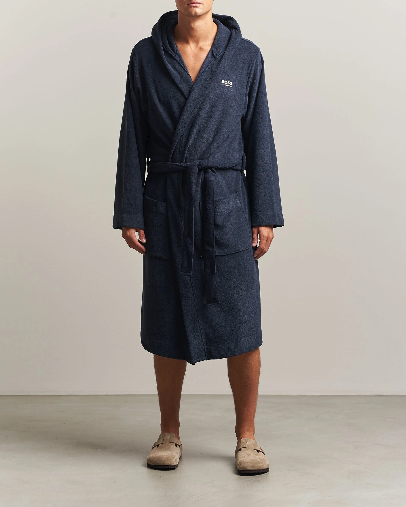 Herr | Pyjamas & Morgonrockar | BOSS BLACK | Terry Robe Dark Blue