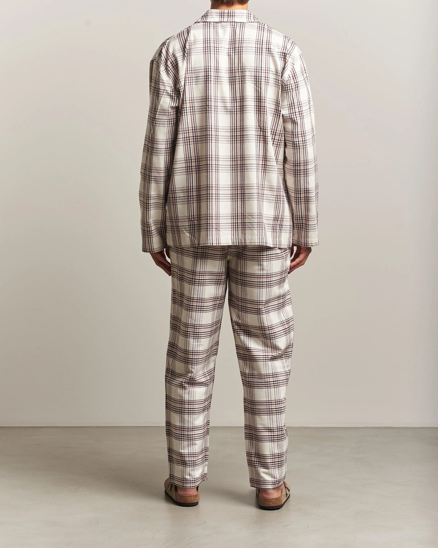 Herr | Pyjamas & Morgonrockar | BOSS BLACK | Checked Flannel Pyjama Set Open White