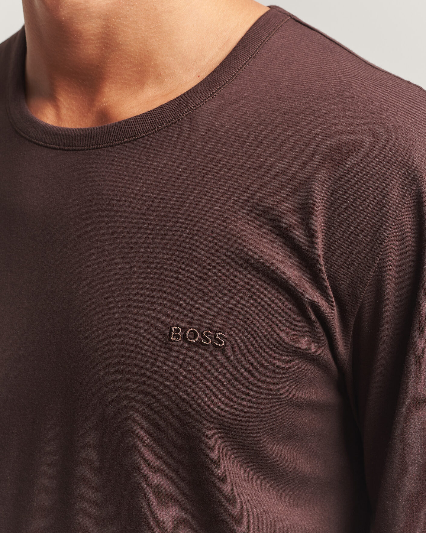 Herr | T-Shirts | BOSS BLACK | 3-Pack Long Sleeve T-Shirt White/Black/Brown