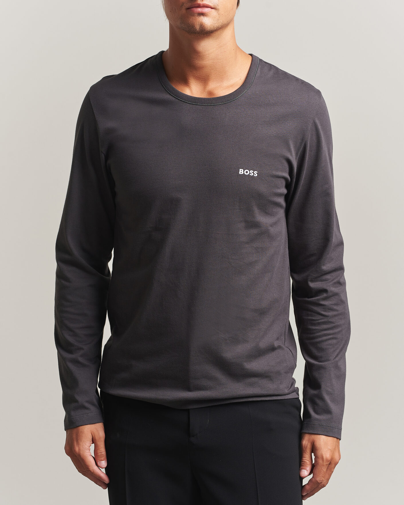 Herr | T-Shirts | BOSS BLACK | 3-Pack Long Sleeve T-Shirt Blue/Navy/Grey