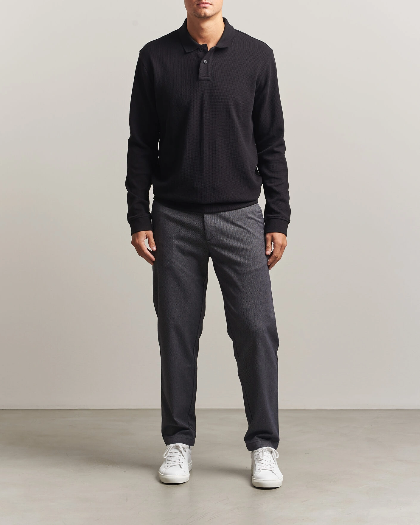 Herr | Byxor | BOSS ORANGE | Tapered Fit Drawstring Chino Dark Grey