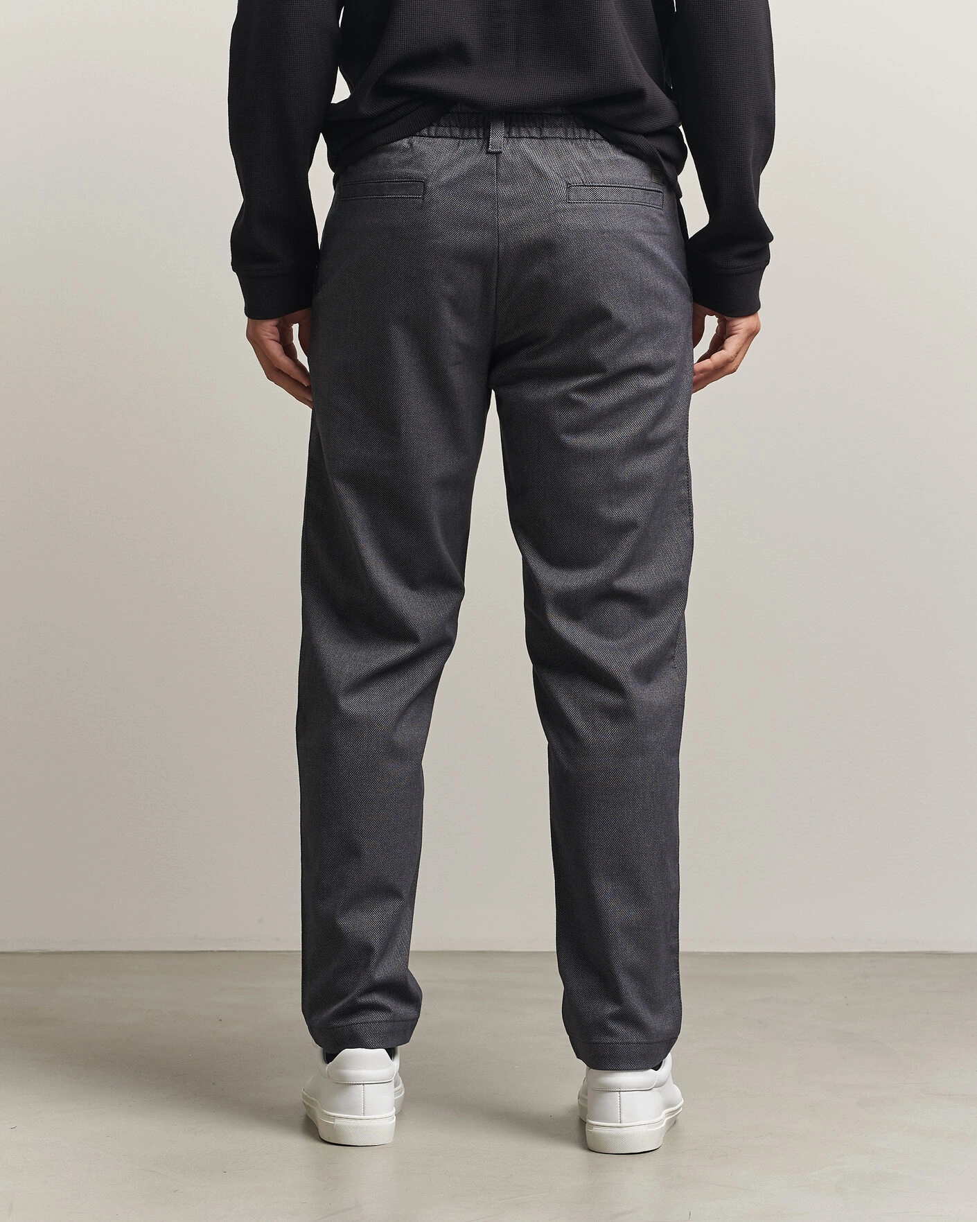 Herr | Byxor | BOSS ORANGE | Tapered Fit Drawstring Chino Dark Grey