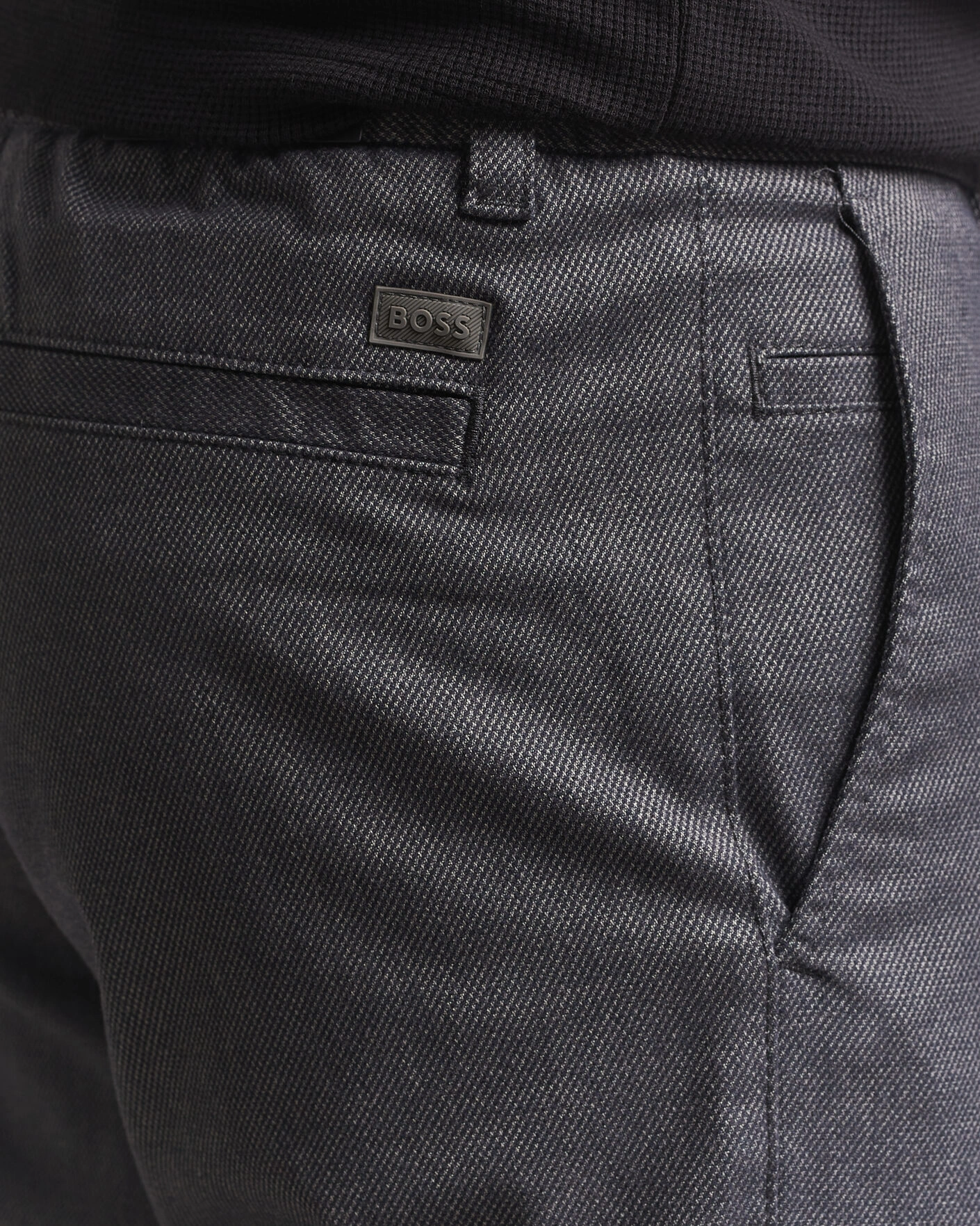 Herr | Byxor | BOSS ORANGE | Tapered Fit Drawstring Chino Dark Grey
