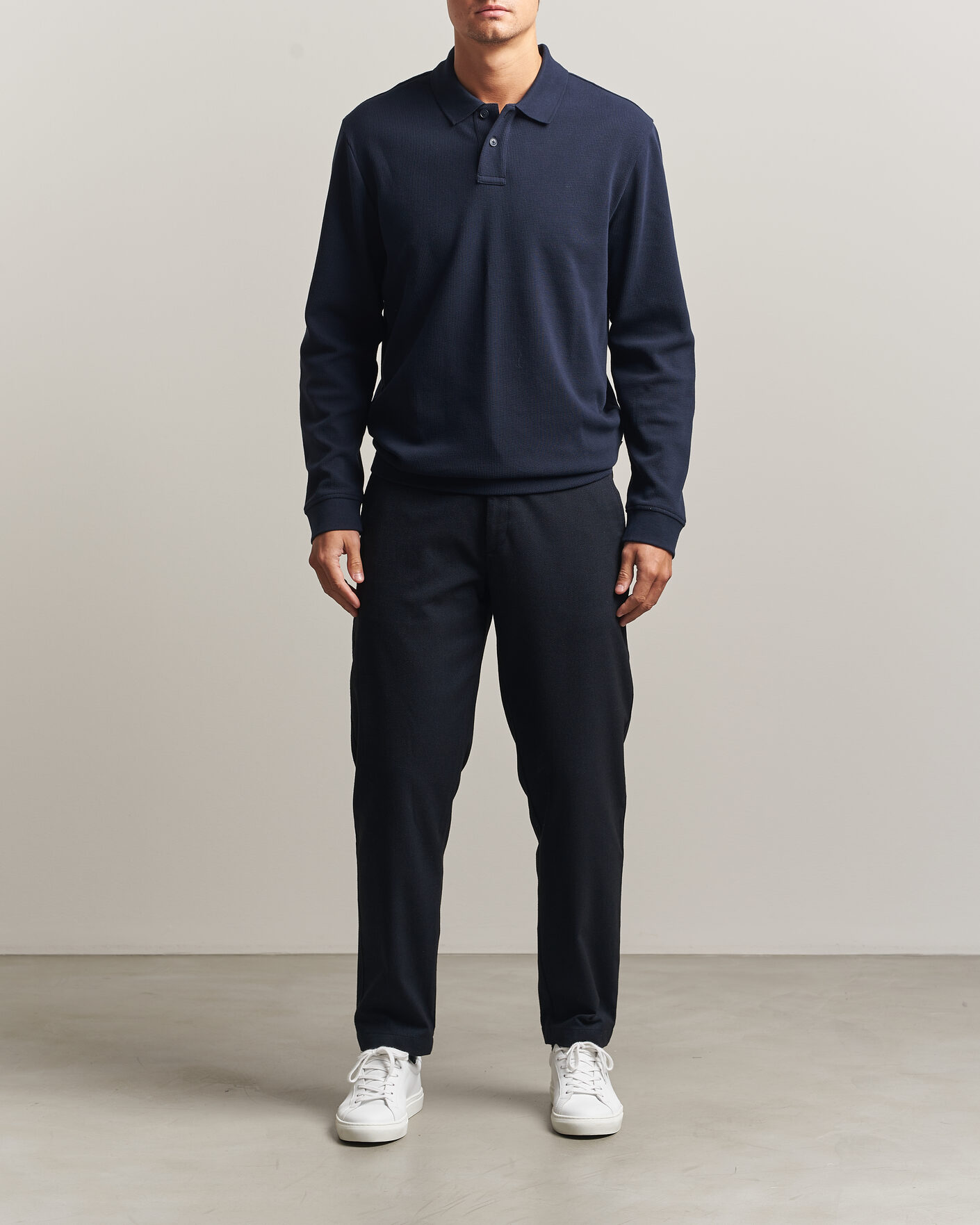 Herr | Byxor | BOSS ORANGE | Tapered Fit Drawstring Chino Dark Blue