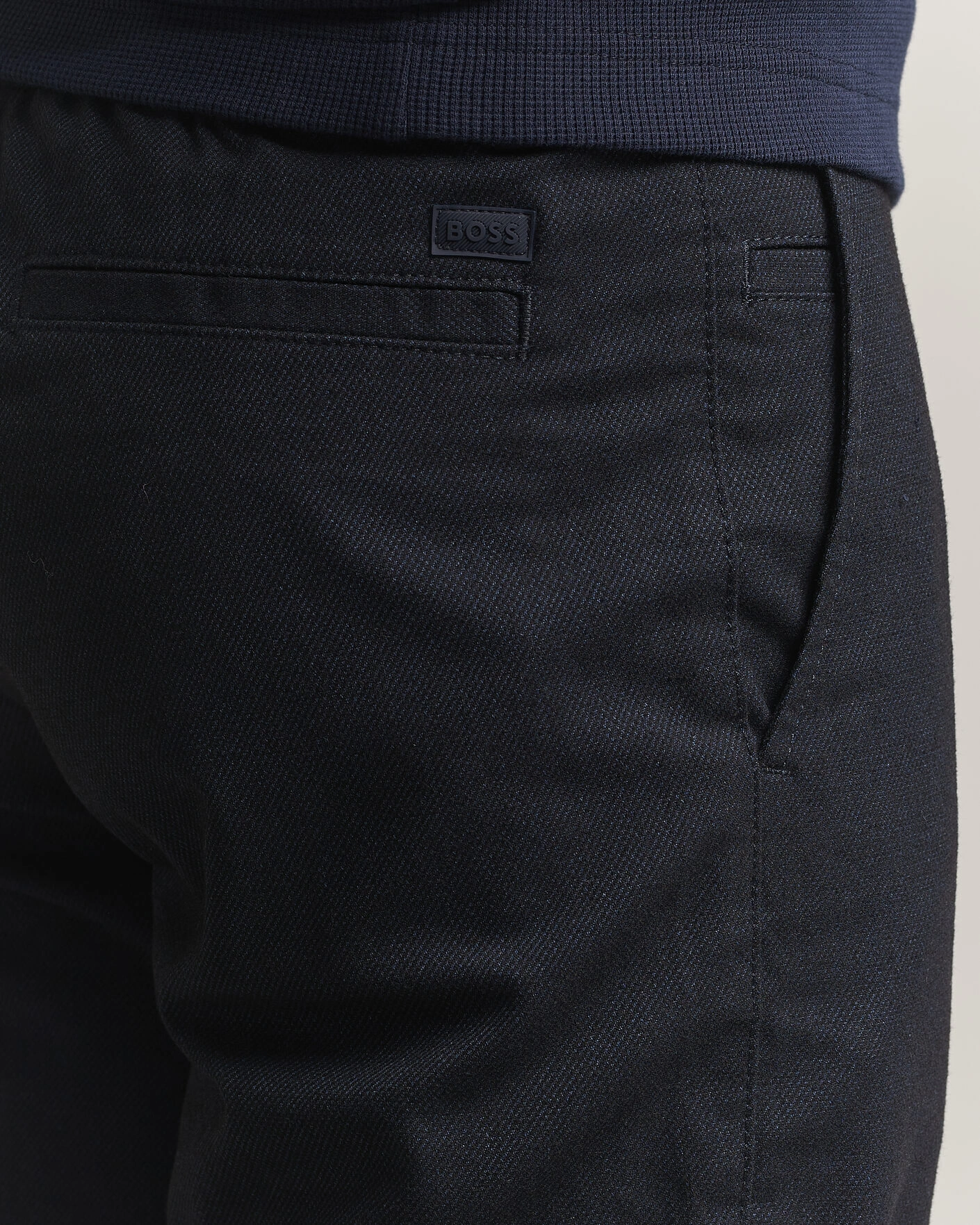 Herr | Byxor | BOSS ORANGE | Tapered Fit Drawstring Chino Dark Blue